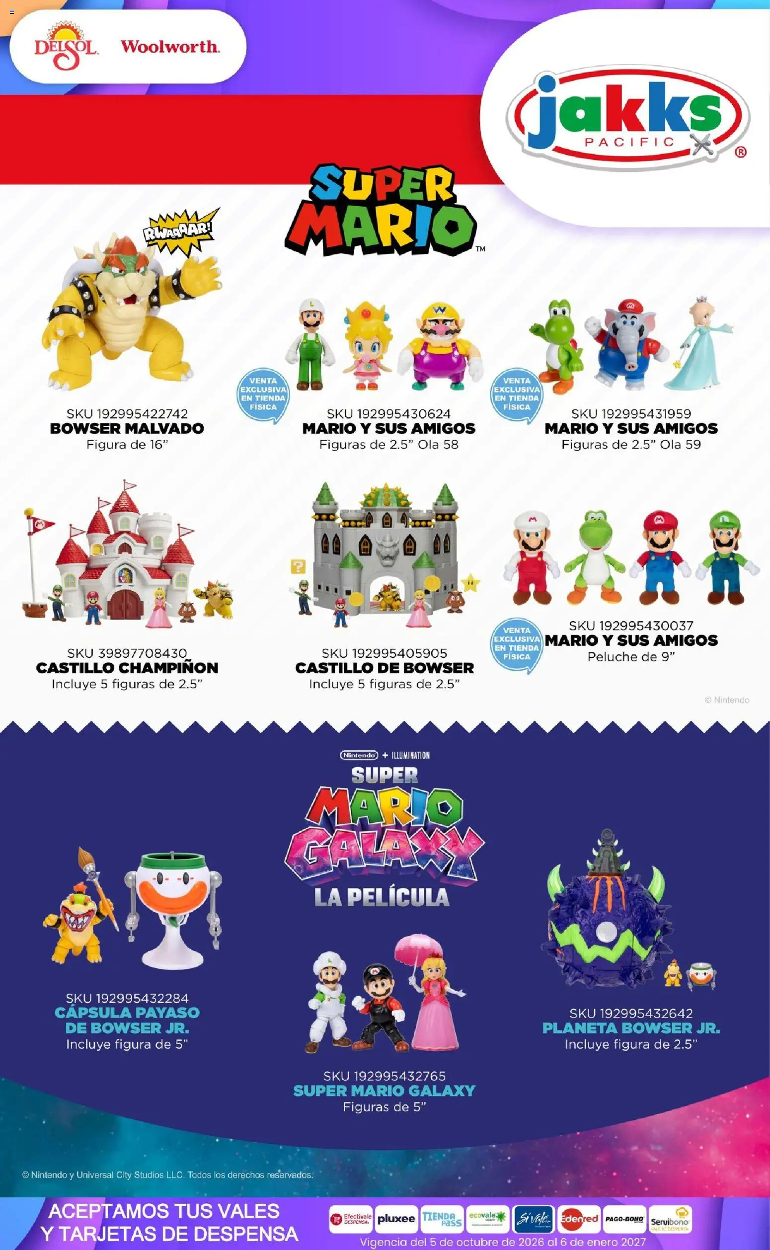Nuevas ofertas de Del Sol y Woolworth válidas en toda la República Mexicana desde el 01/10/2026. ¡Encuentra las mejores ofertas en Del Sol y Woolworth catálogo El Castillo del Juguete! | Página: 131