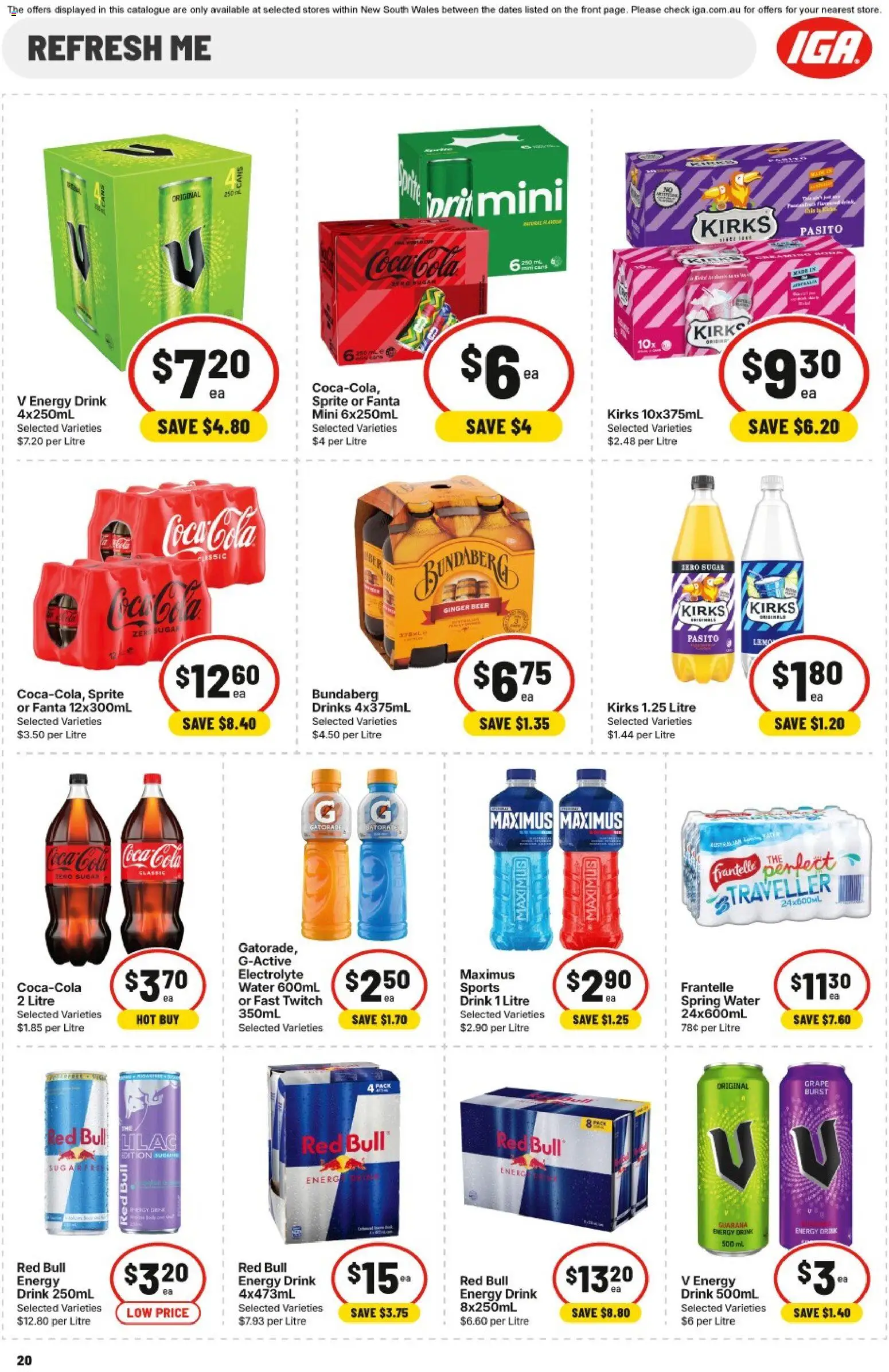 IGA catalogue - valid from 22/07/2026 | Page: 19 | Products: Energy drink, Ginger, Beer, Sugar