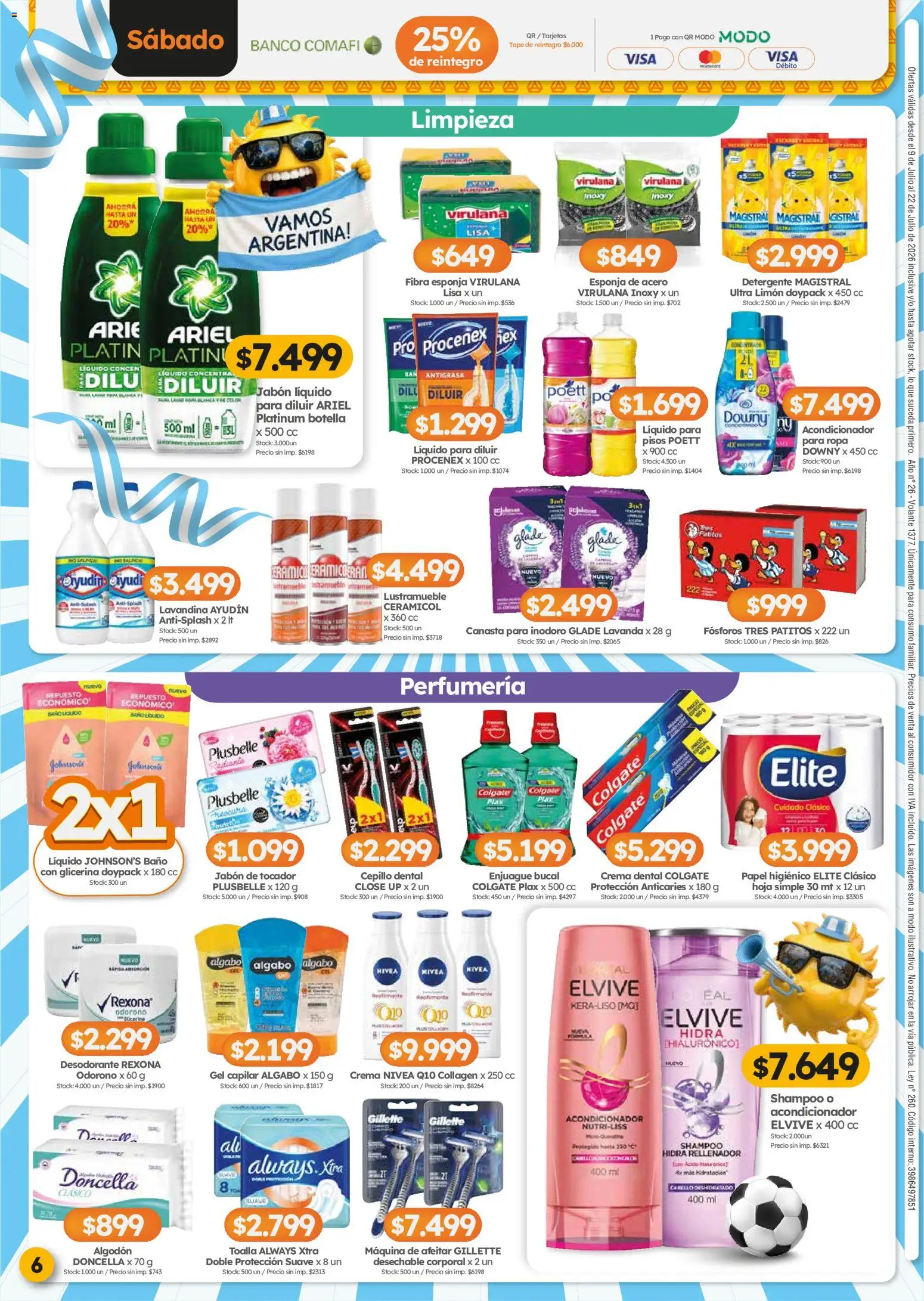 Cordiez ofertas │ válido desde el 09/07/2026 | Página: 6 | Productos: Fósforos, Jabón líquido, Jabón, Ropa