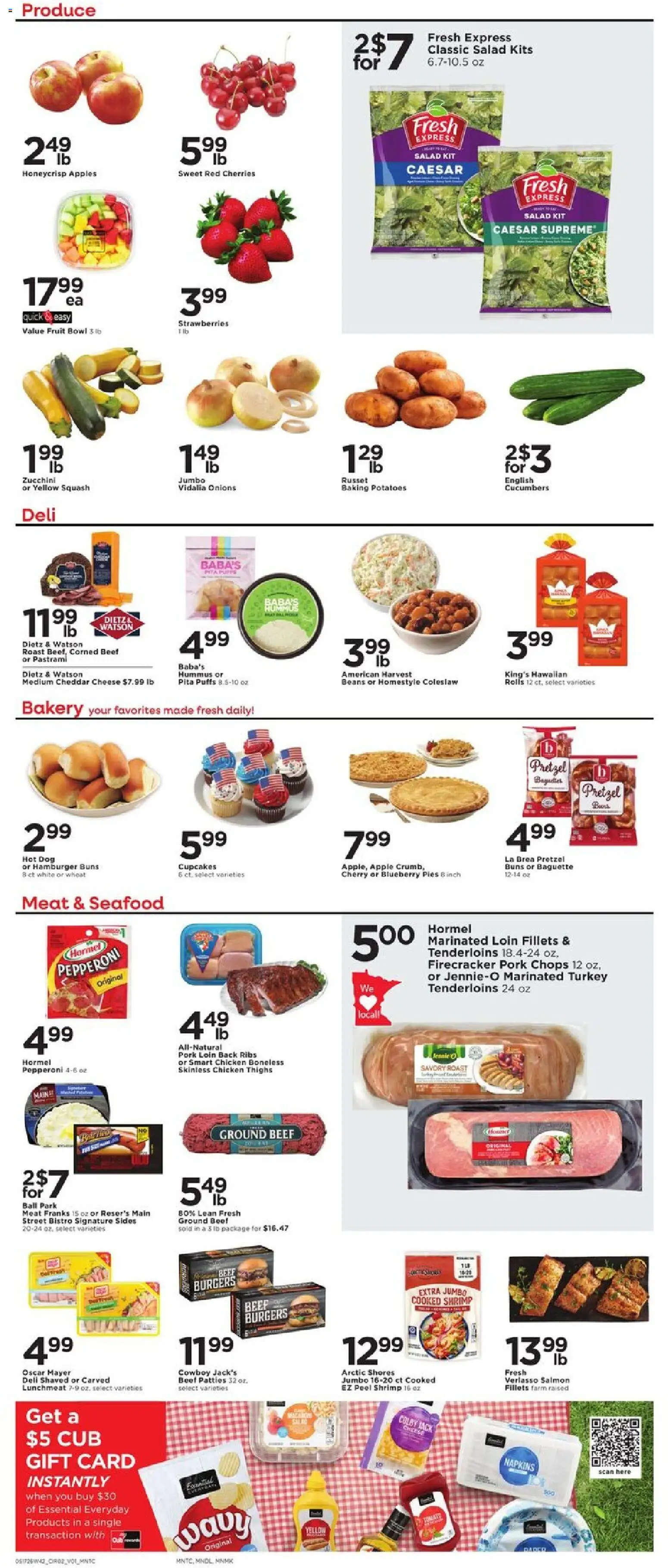 Cub Foods Weekly Ad - valid from 17.05.2026 | Page: 4 | Products: Squash, Pork, Cucumbers, Seafood