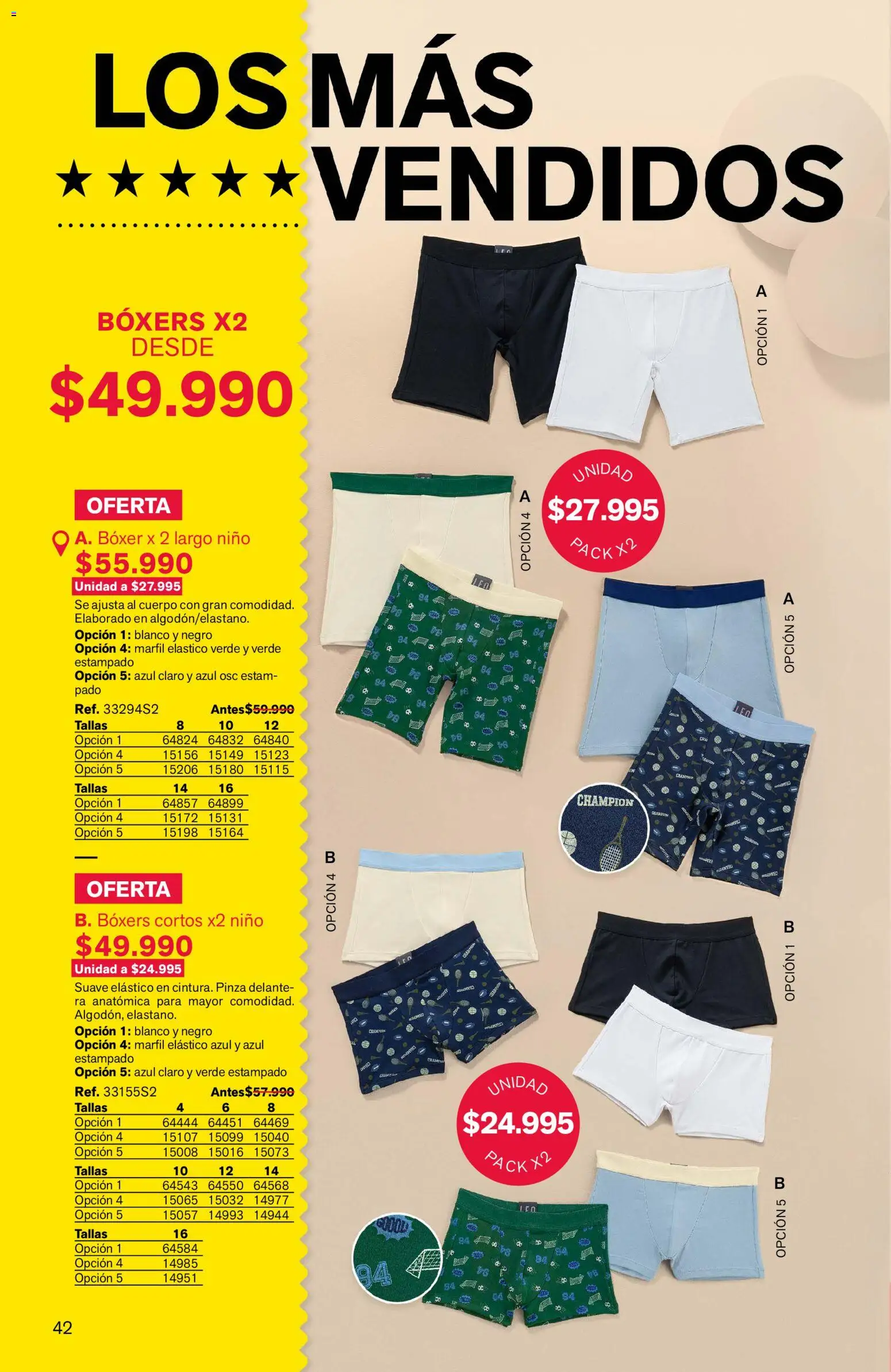 Leonisa revista - valida desde el 04.06.2026 | Página: 42 | Productos: Pinza, Boxers