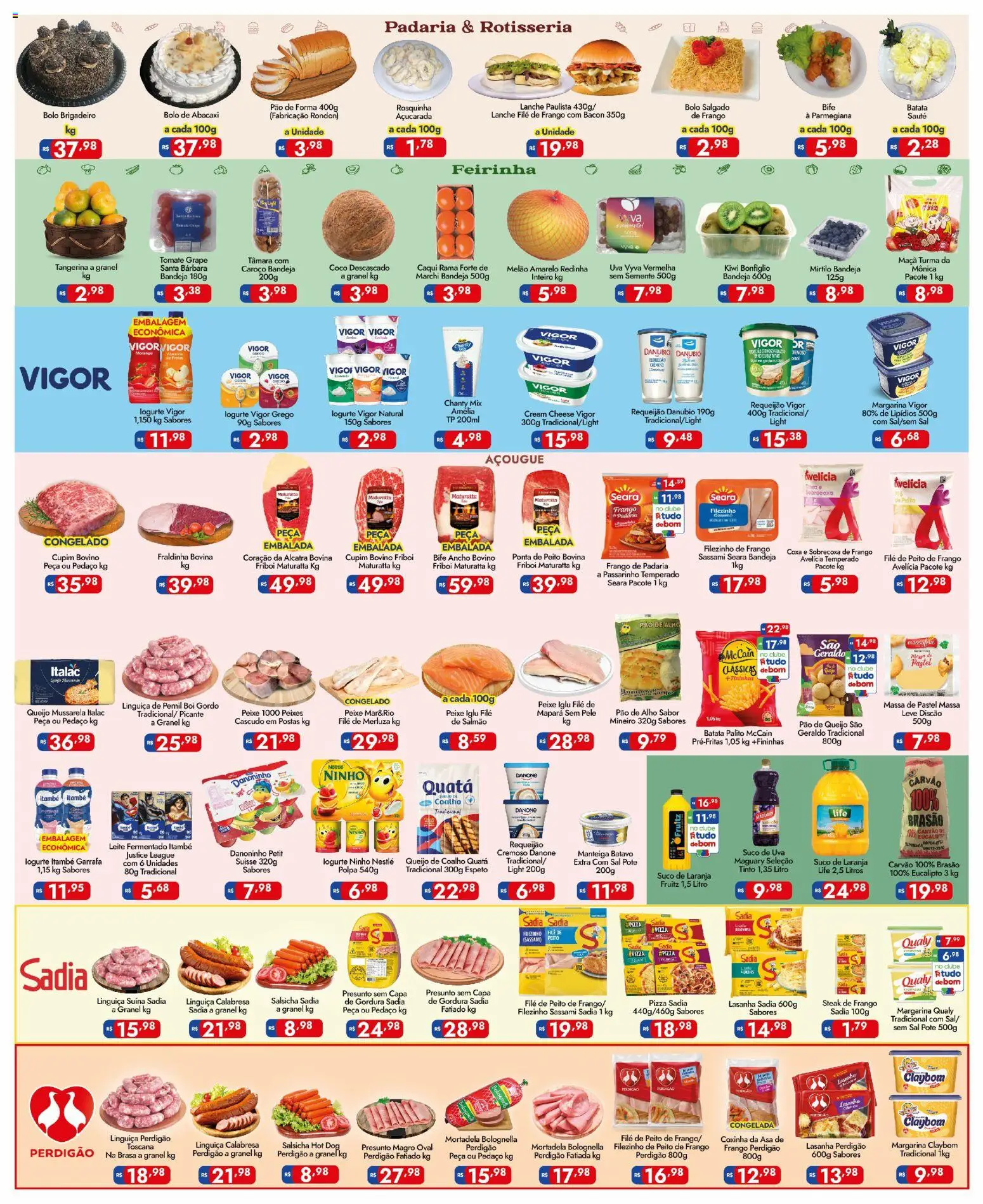 Supermercados Rondon Folheto - válido de 10/07/2026 | Página: 2 | Produtos: Suco, Peixe, Bolo, Mussarela