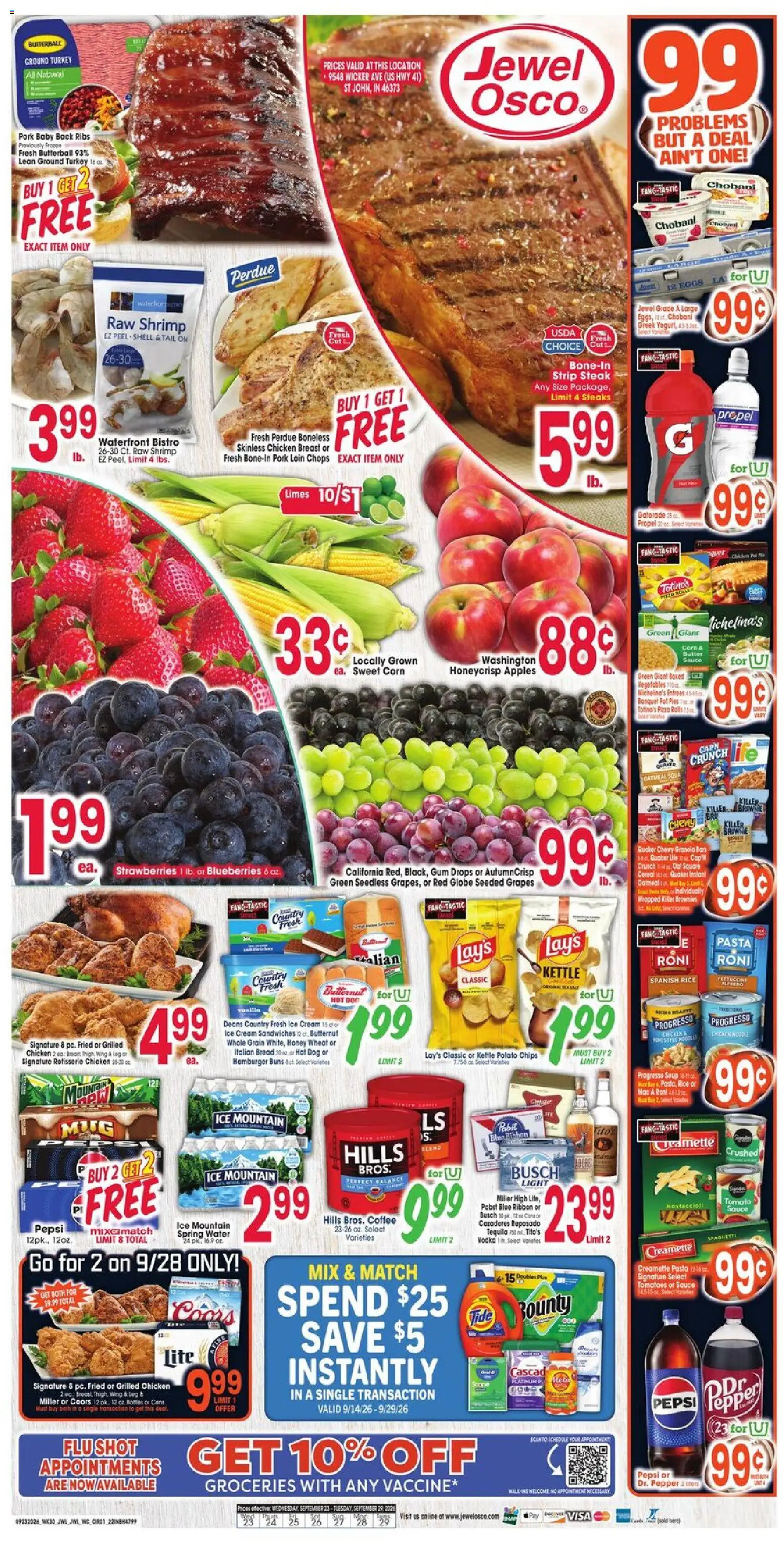 Jewel Osco Grand Opening - valid from 09/23/2026 | Page: 4 | Products: Pork loin, Hamburger, Coffee, Sauce