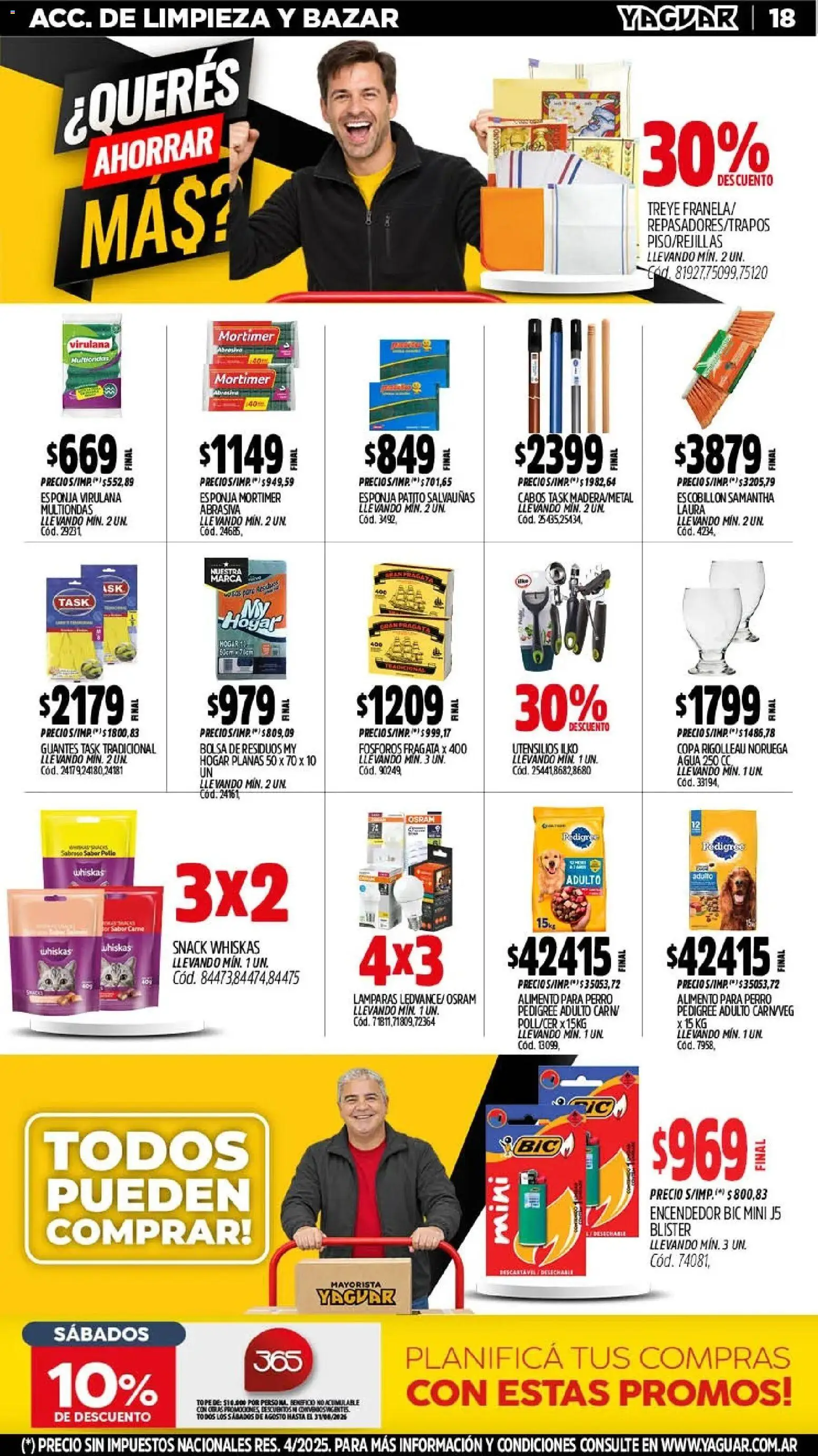 Yaguar - Oferta Semanal Salta │ válido desde el 17/07/2026 | Página: 20 | Productos: Encendedor, Pollo, Esponja, Escobillon
