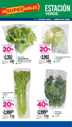 Vista previa La Anonima - Frescos válido desde el 20/08/2026 | Página: 7 | Productos: Apio, Lechuga, Espinaca