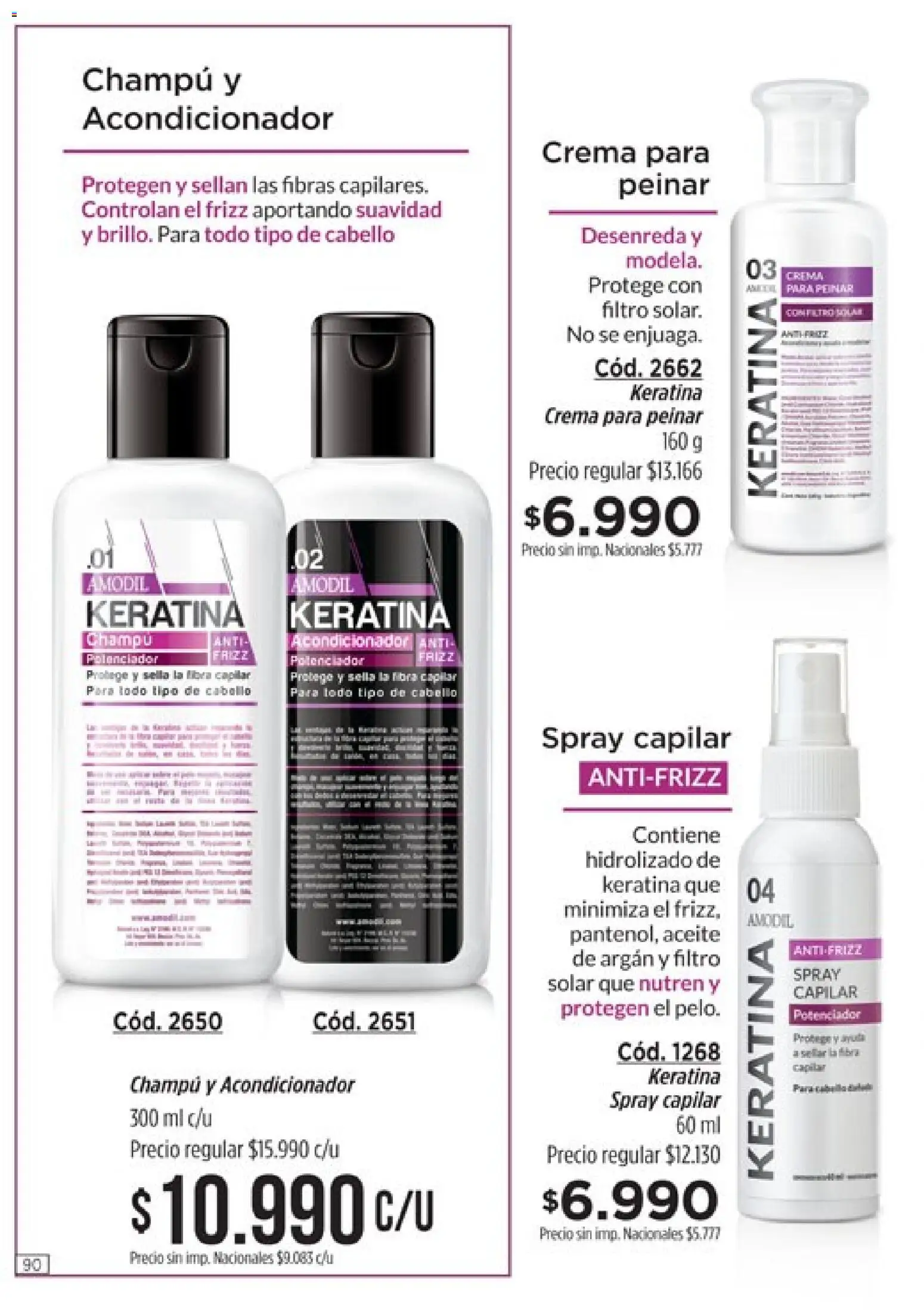 Catálogo Amodil Campaña 12 │ válido desde el 30/06/2026 | Página: 90 | Productos: Aceite, Champú, Acondicionador, Crema