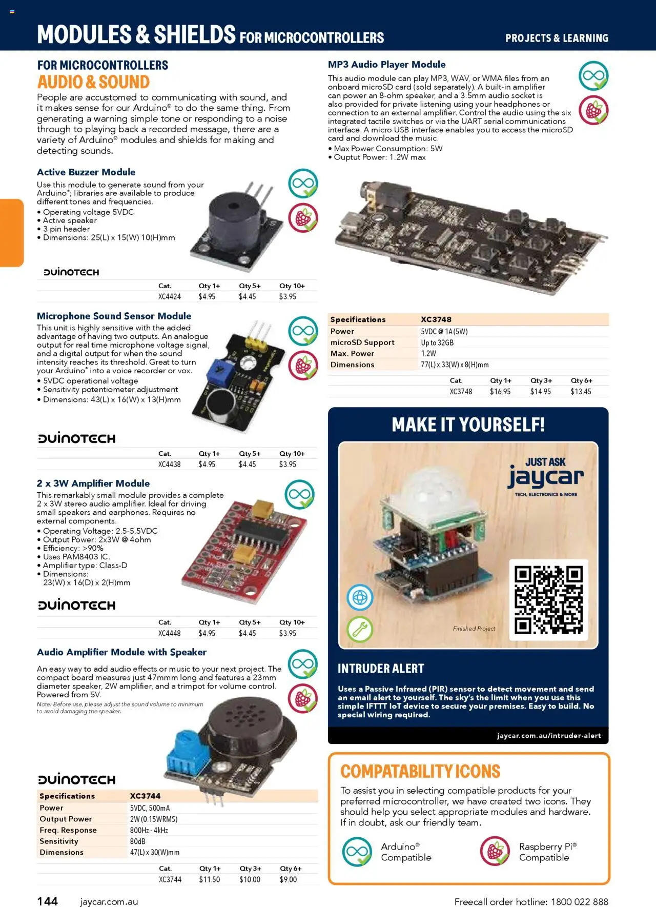 Jaycar catalogue - valid from 09/07/2025 | Page: 144 | Products: Raspberry, Audio, Speaker, Usb