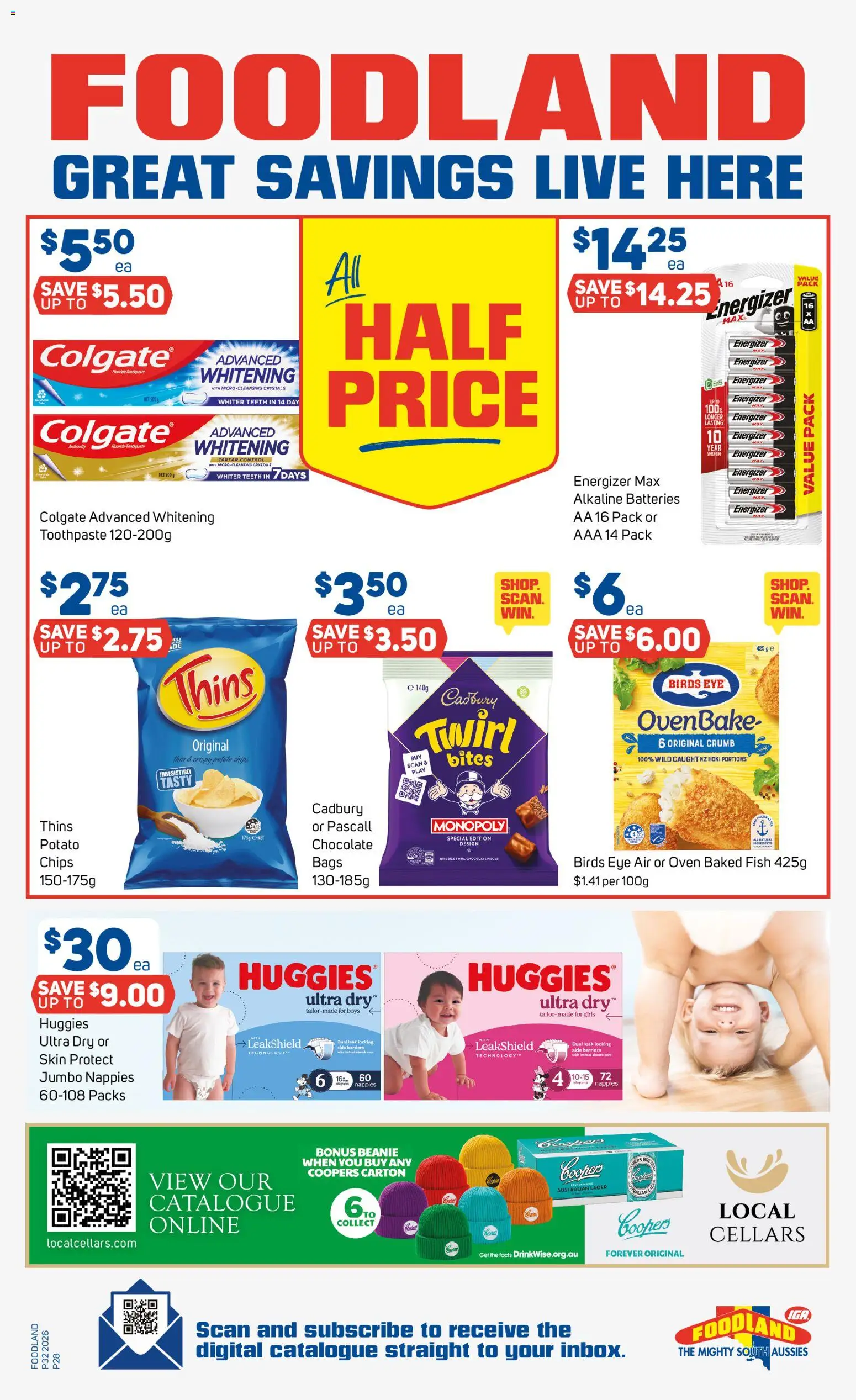Foodland catalogue - valid from 05/08/2026 | Page: 28 | Products: Fish, Nappies, Chips, Oven