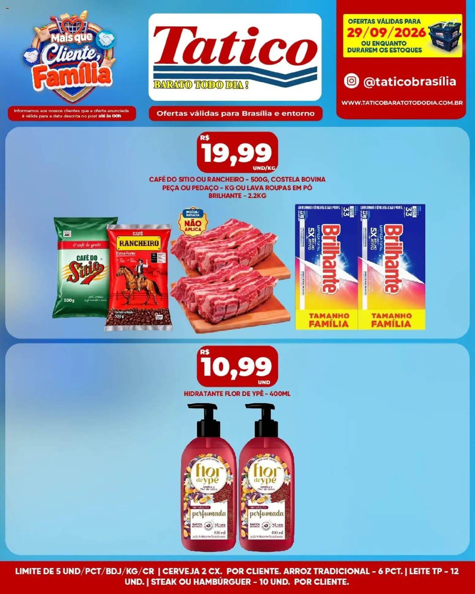 Tatico Folheto - válido de 29/09/2026 | Página: 10 | Produtos: Pó, Costela bovina, Café, Arroz