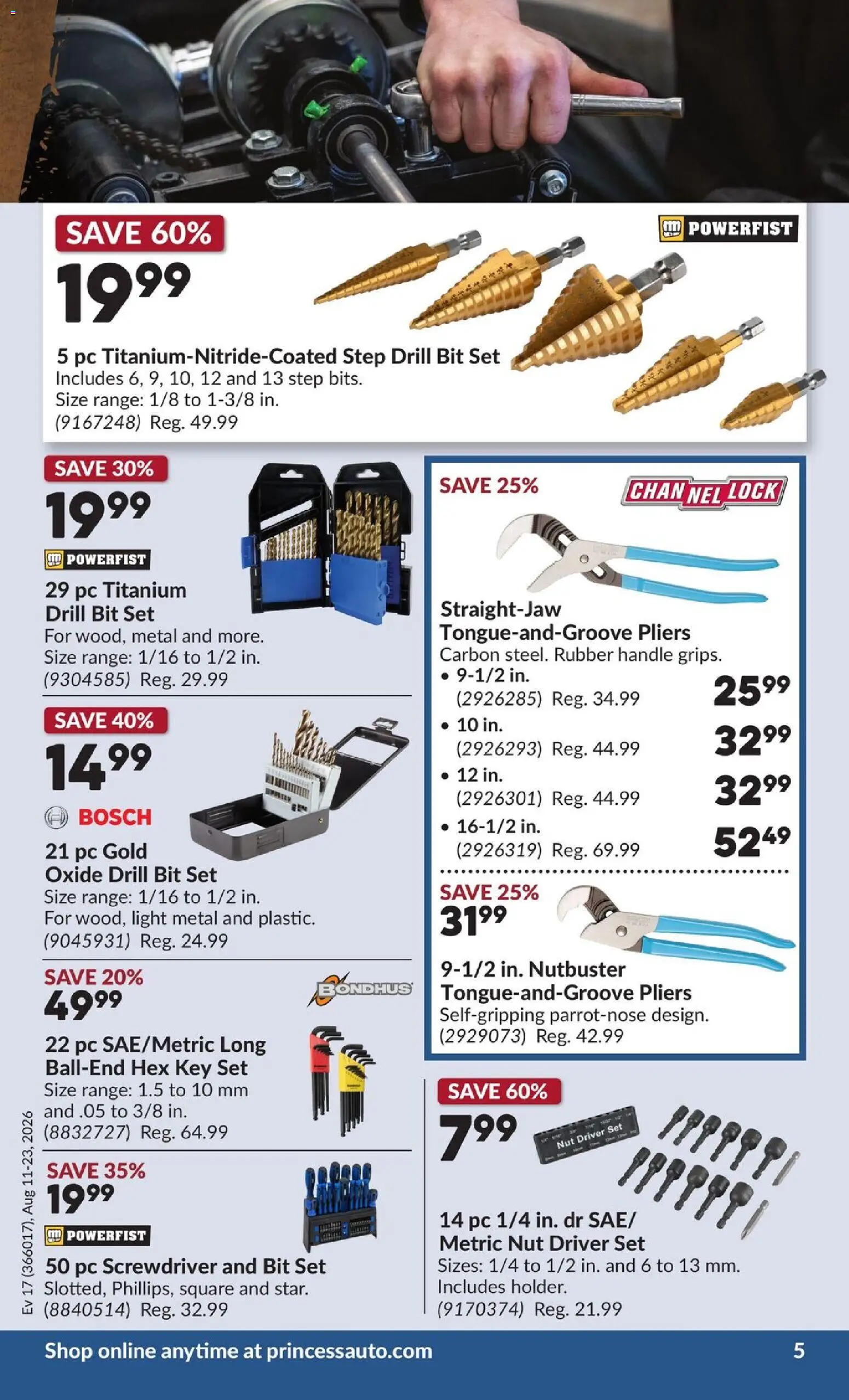 Princess Auto flyer valid from Aug 11, 2026 | Page: 12 | Products: PC