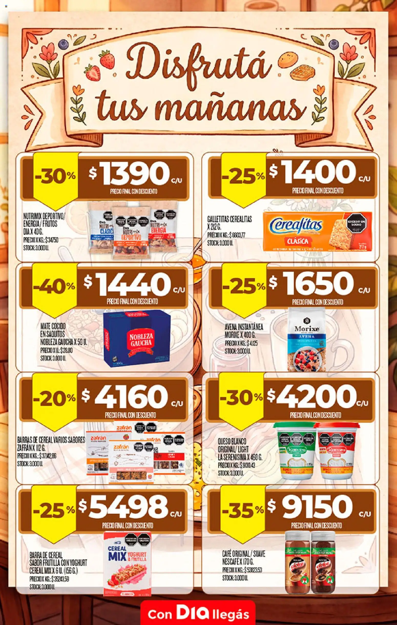 Supermercado DIA Ofertas │ válido desde el 19/08/2026 | Página: 9 | Productos: Mate, Avena, Queso, Café