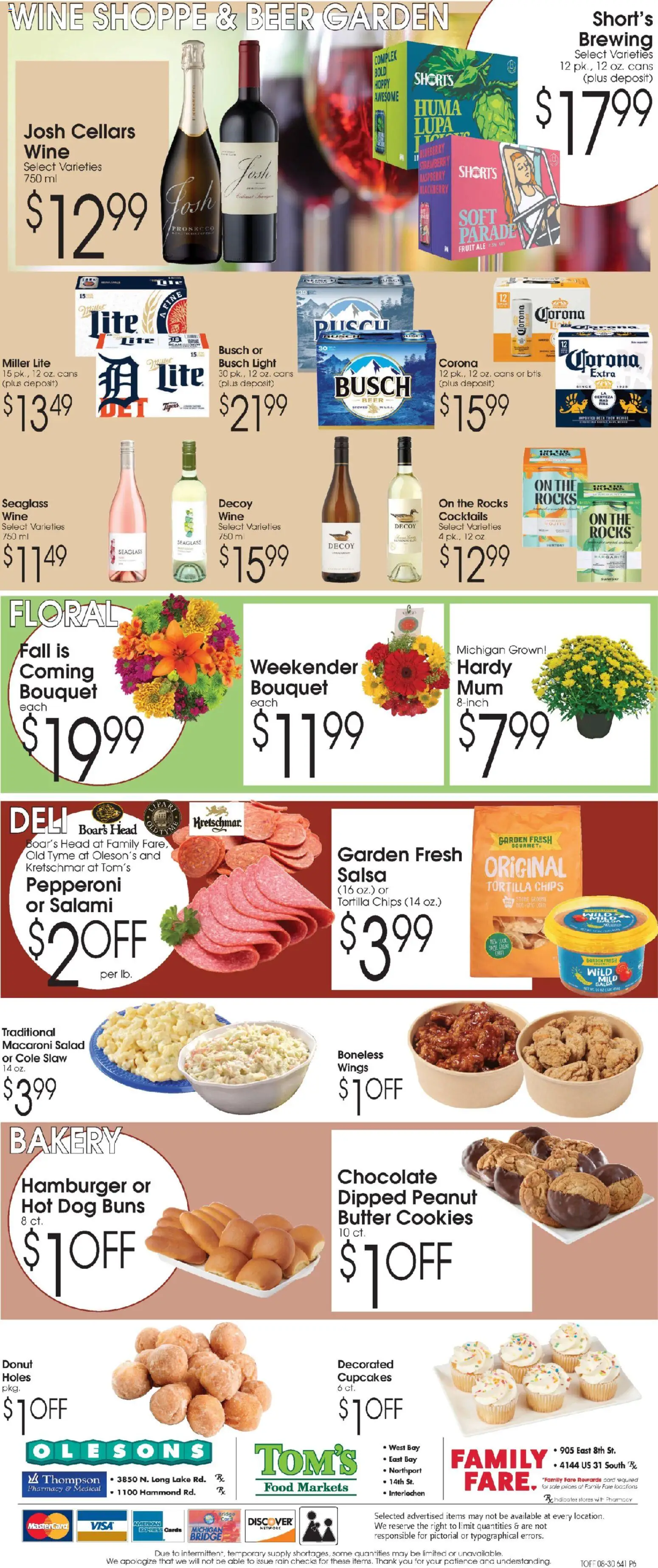 Family Fare Ad - valid from 08/30/2026 | Page: 6 | Products: Chocolate, Shorts, Raspberry, Donut