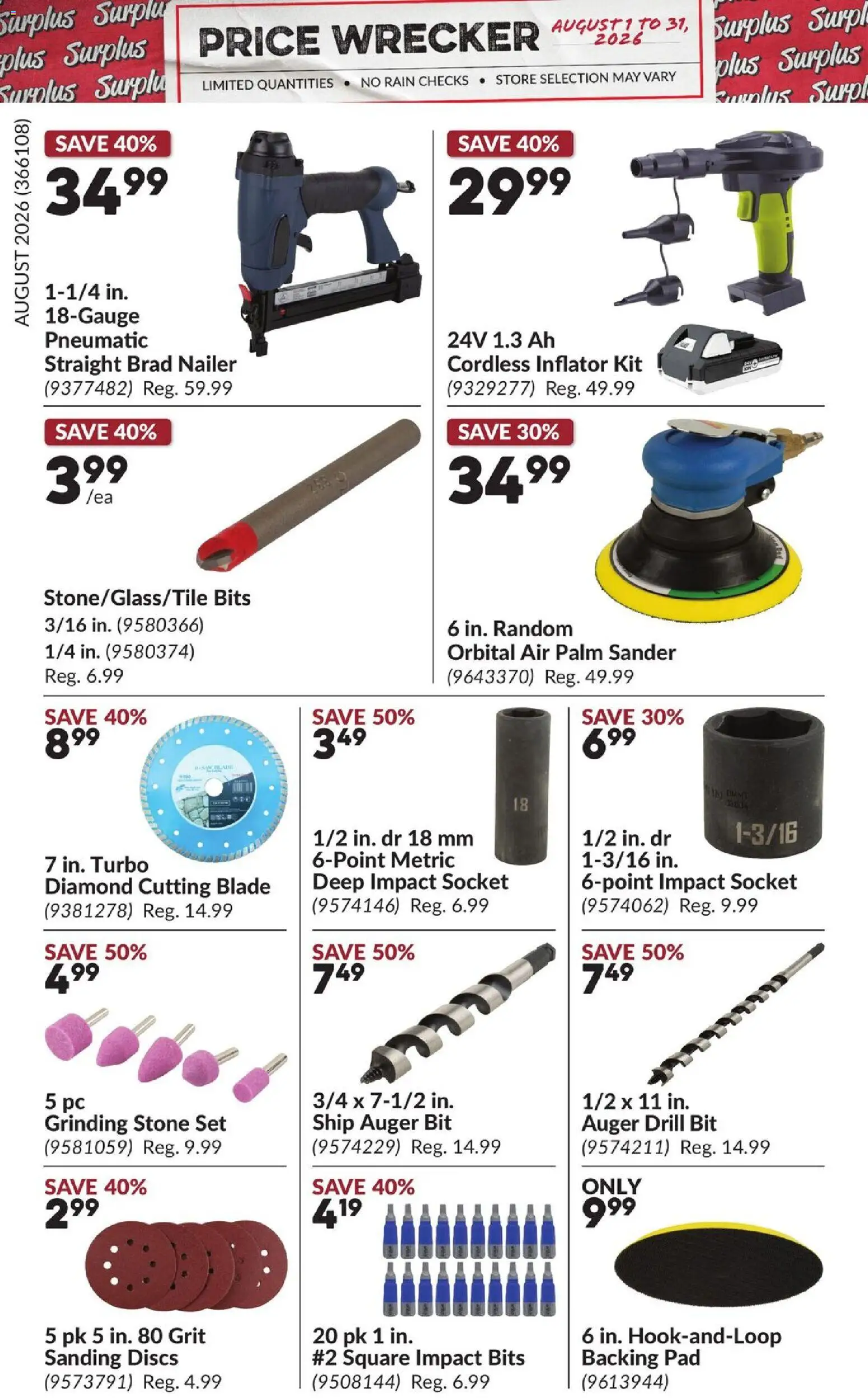 Princess Auto flyer valid from Aug 1, 2026 | Page: 18 | Products: PC, Socket