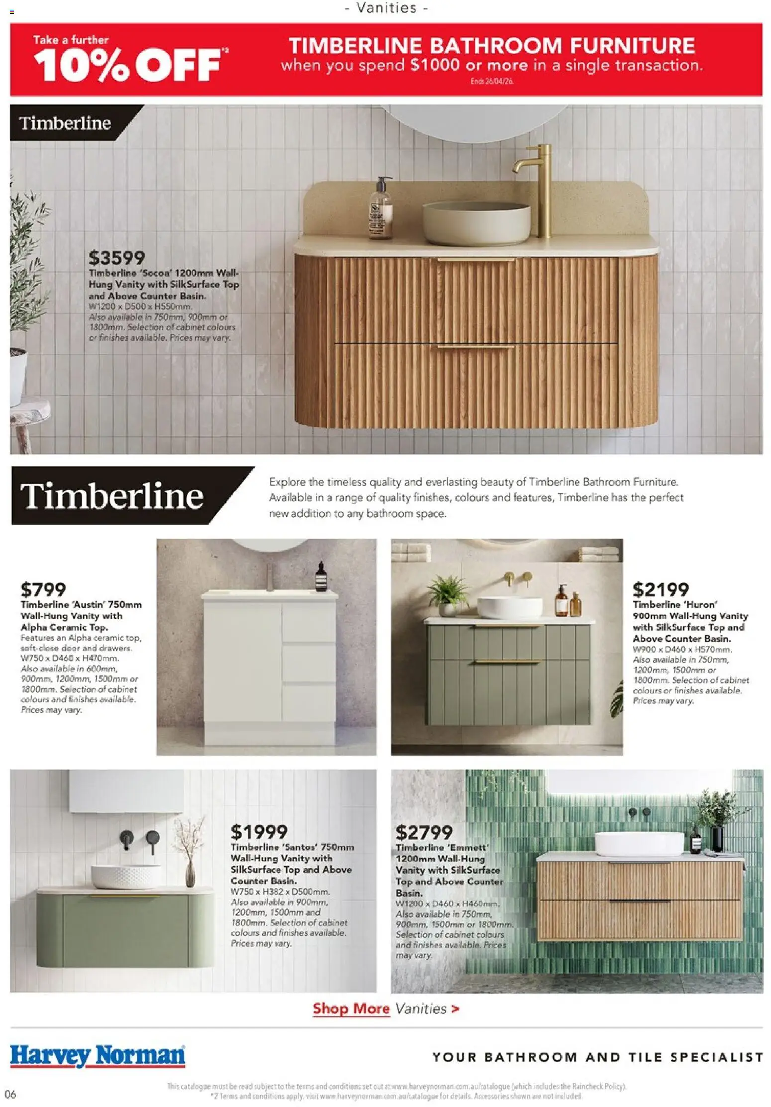 Harvey Norman catalogue - valid from 08.04.2026 | Page: 6 | Products: Cabinet, Door, Accessories, Bathroom