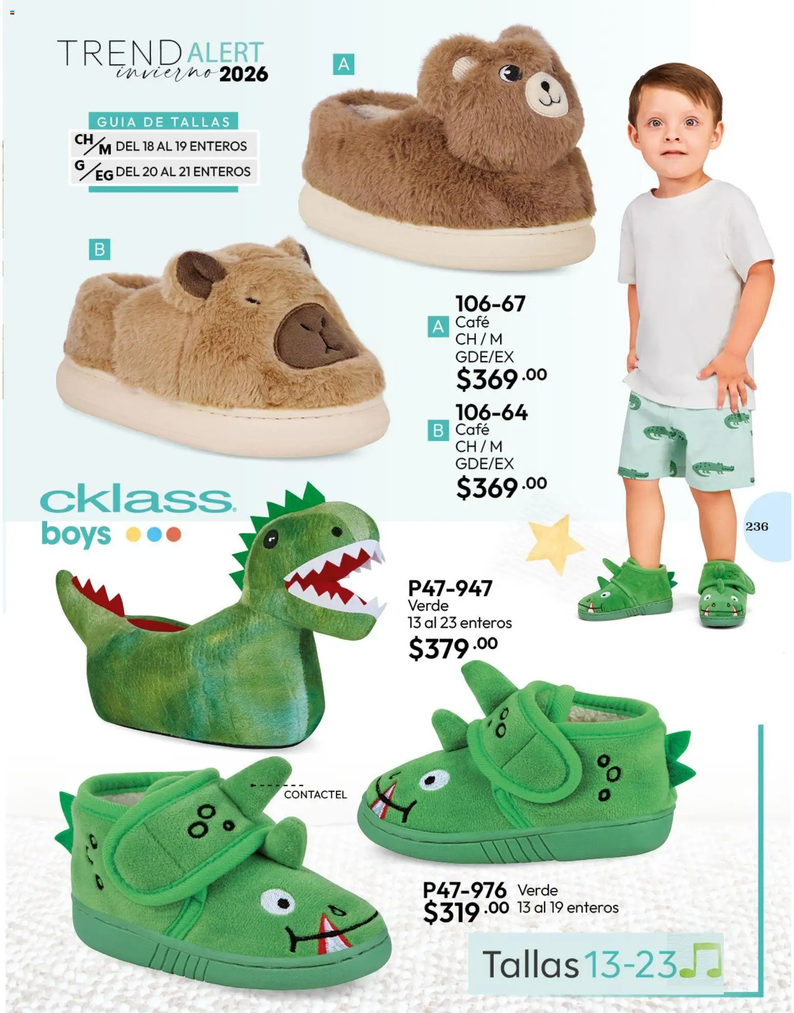 Nuevas ofertas de Cklass válidas en toda la República Mexicana desde el 11/09/2026. ¡Encuentra las mejores ofertas en Cklass catálogo Calzado Invierno! | Página: 244 | Productos: Café