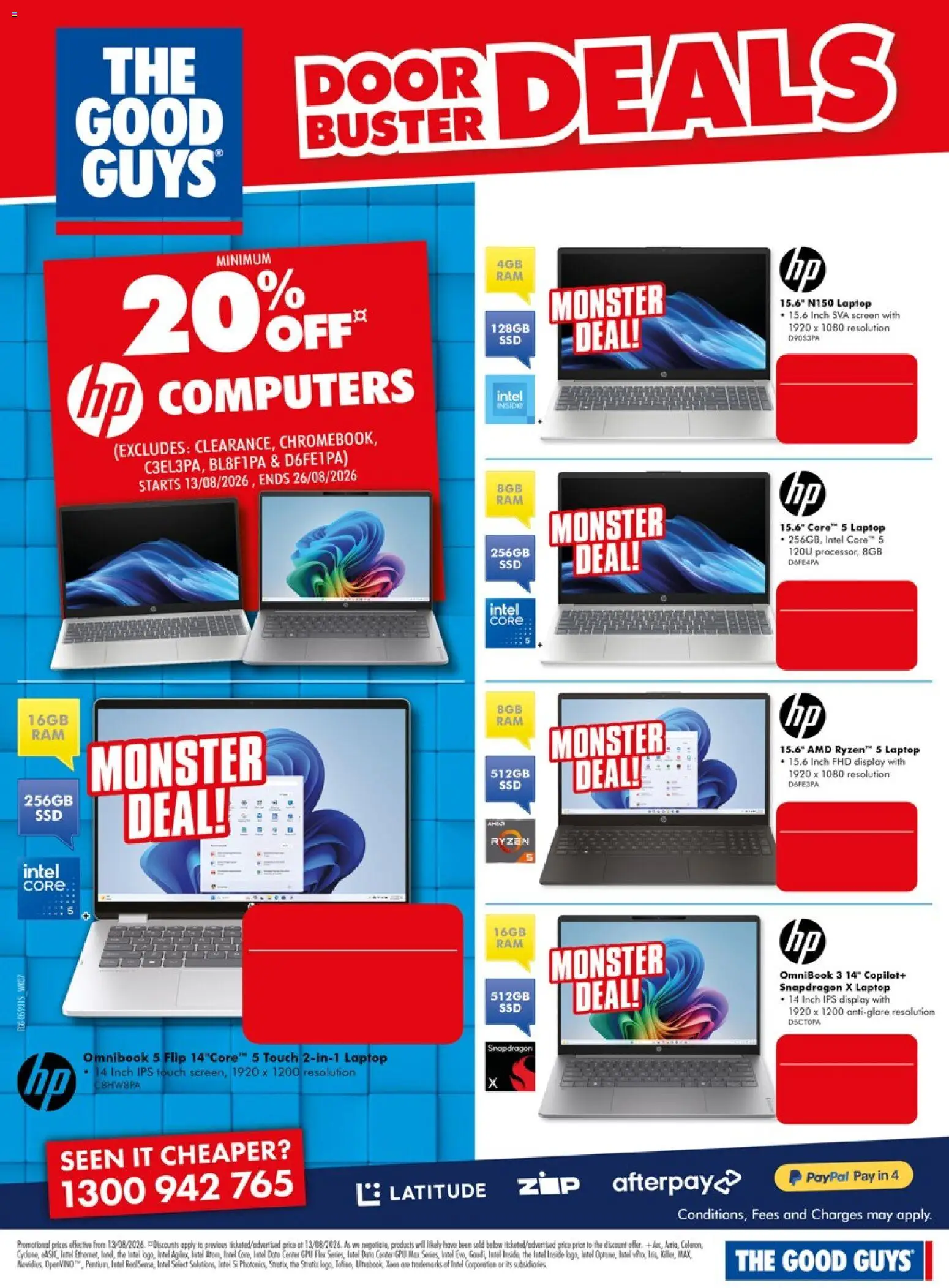 The Good Guys catalogue - valid from 13/08/2026 | Page: 18 | Products: Door, Laptop, Screen