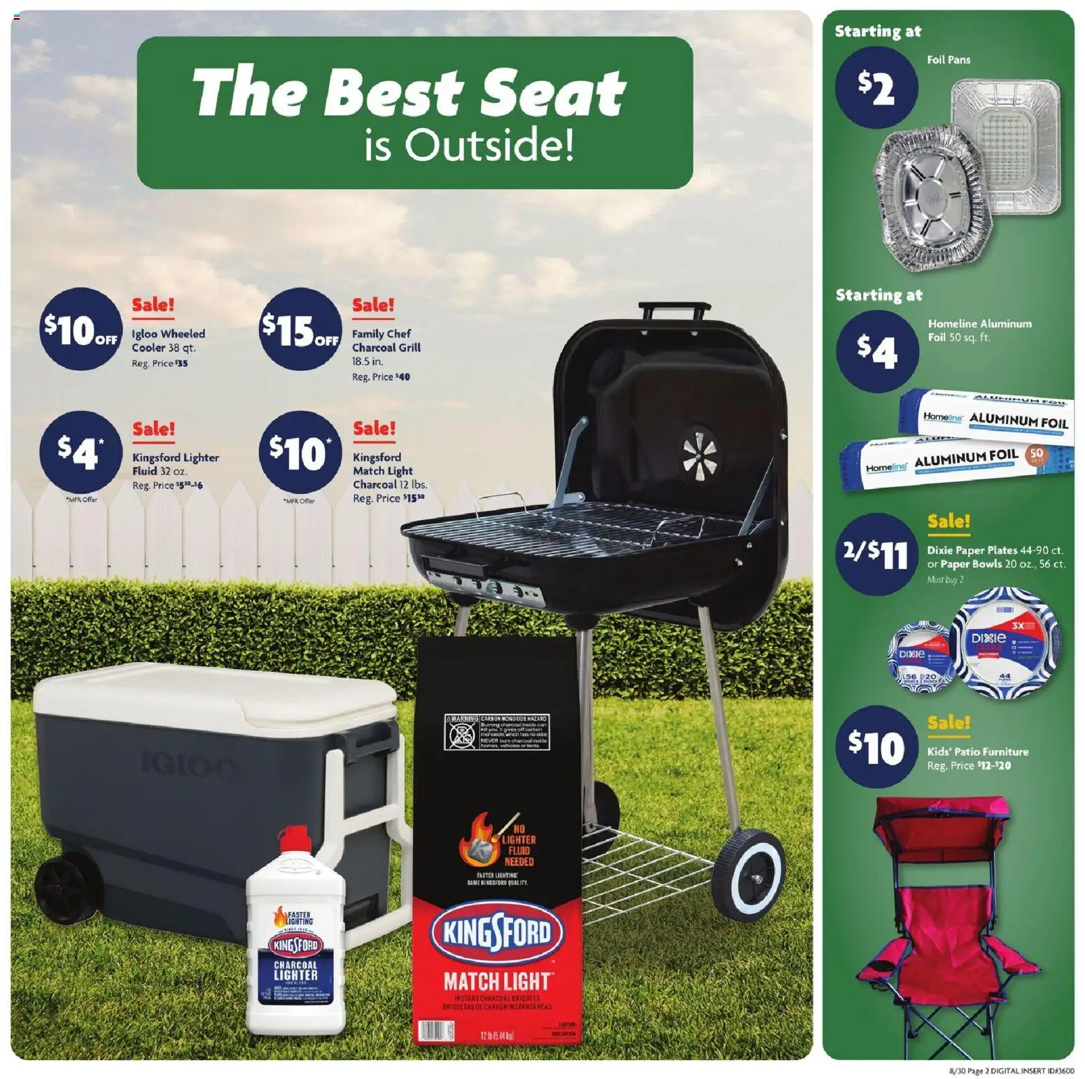 Family Dollar Weekly Ad - valid from 08/30/2026 | Page: 5 | Products: Foil, Lighting, Charcoal, Paper plates