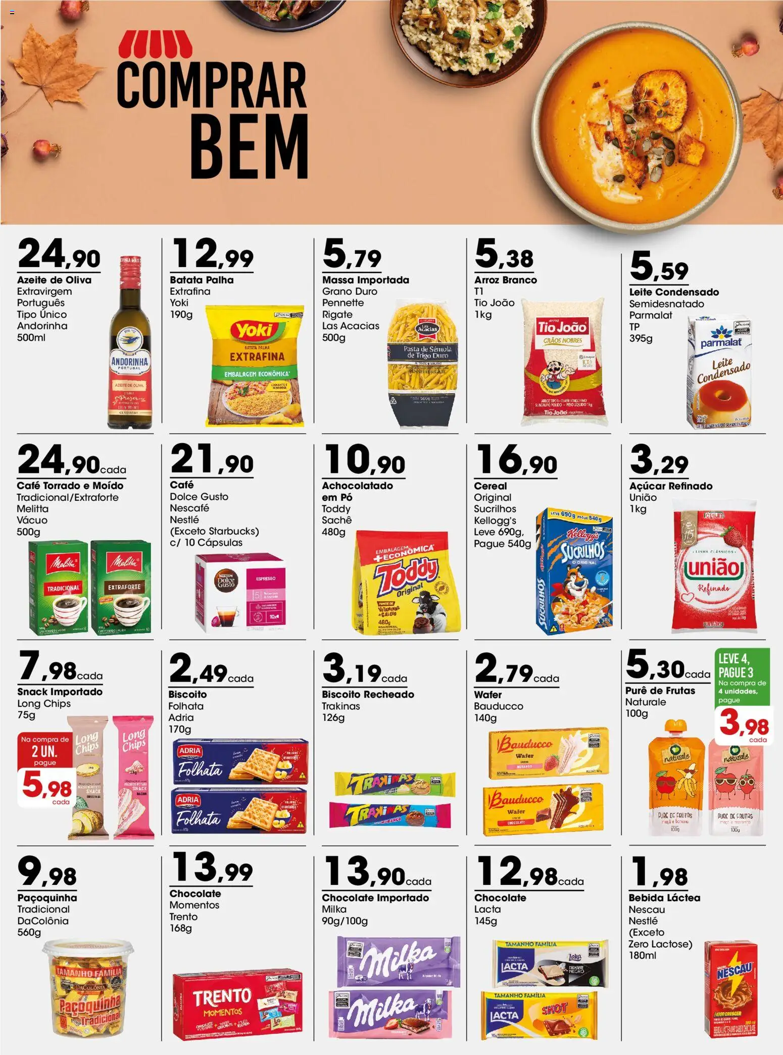 Zaffari Folheto - válido de 27/07/2026 | Página: 1 | Produtos: Arroz, Bebida, Batata palha, Azeite