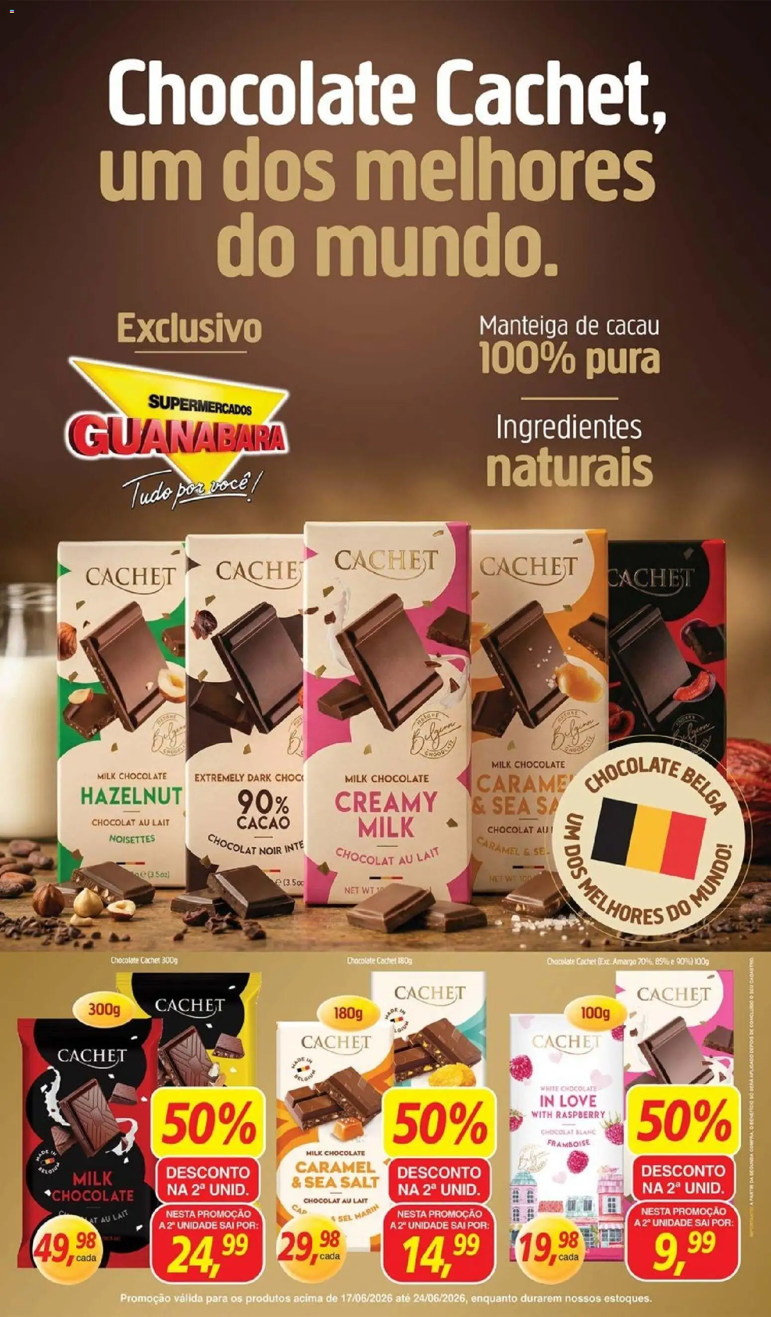 Supermercados Guanabara Folheto - válido de 17.06.2026 | Página: 12 | Produtos: Manteiga, Chocolate, Mel