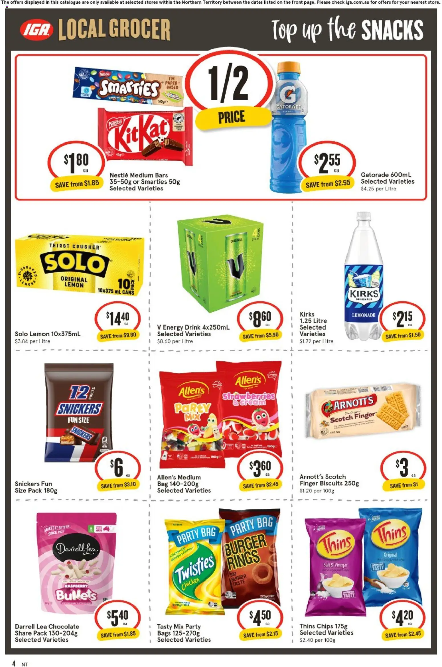 IGA catalogue - valid from 22/07/2026 | Page: 5 | Products: Chicken, Chips, Salt, Bag