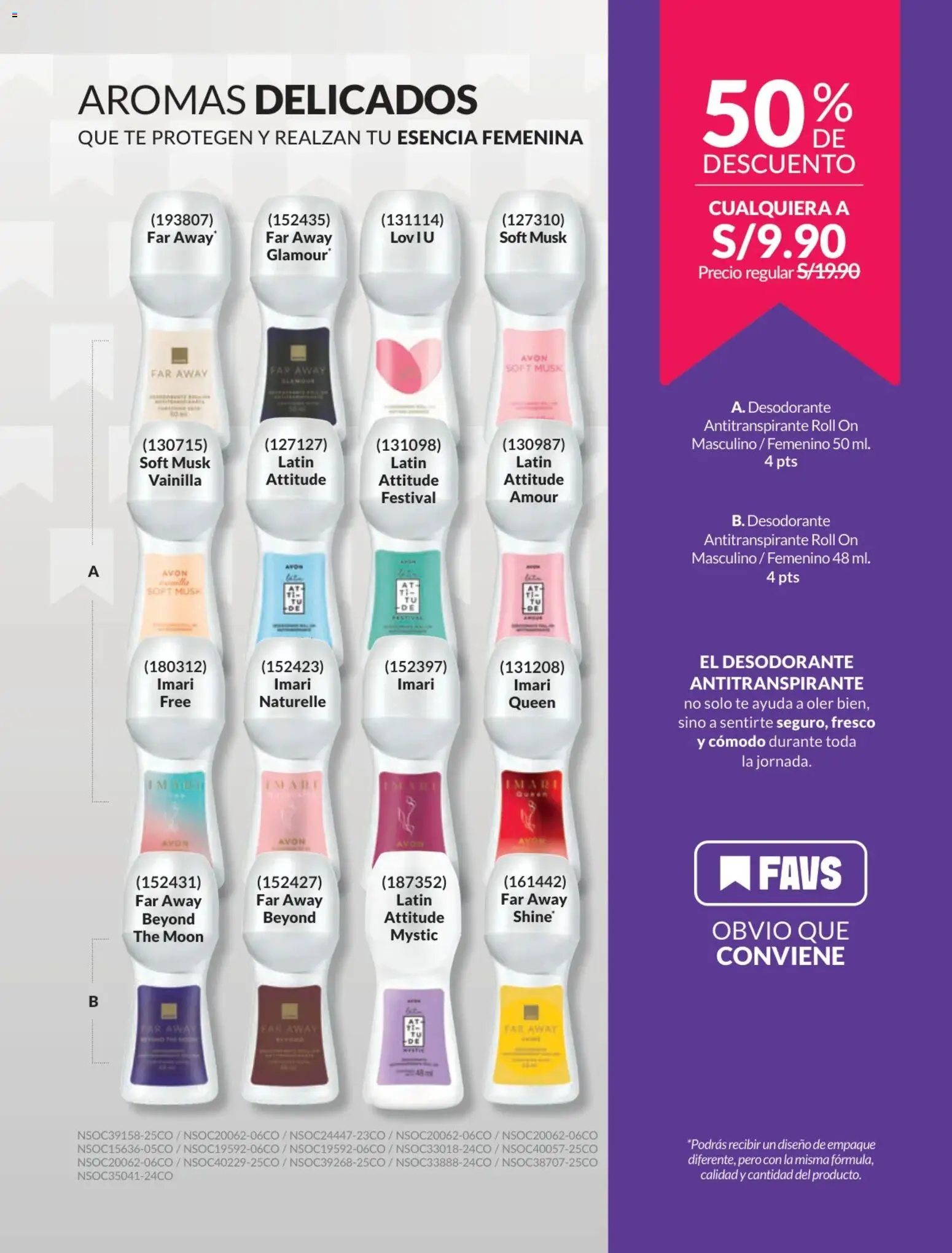 Catálogo Avon válido desde 17.06.2026 | Página: 160 | Productos: Desodorante, Antitranspirante, Té, Empaque