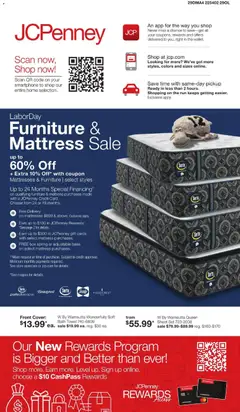 Preview of JCPenney weekly ads valid from 08/18/2026 | Page: 39 | Products: Mattress, Box, Adjustable Base, Sheet