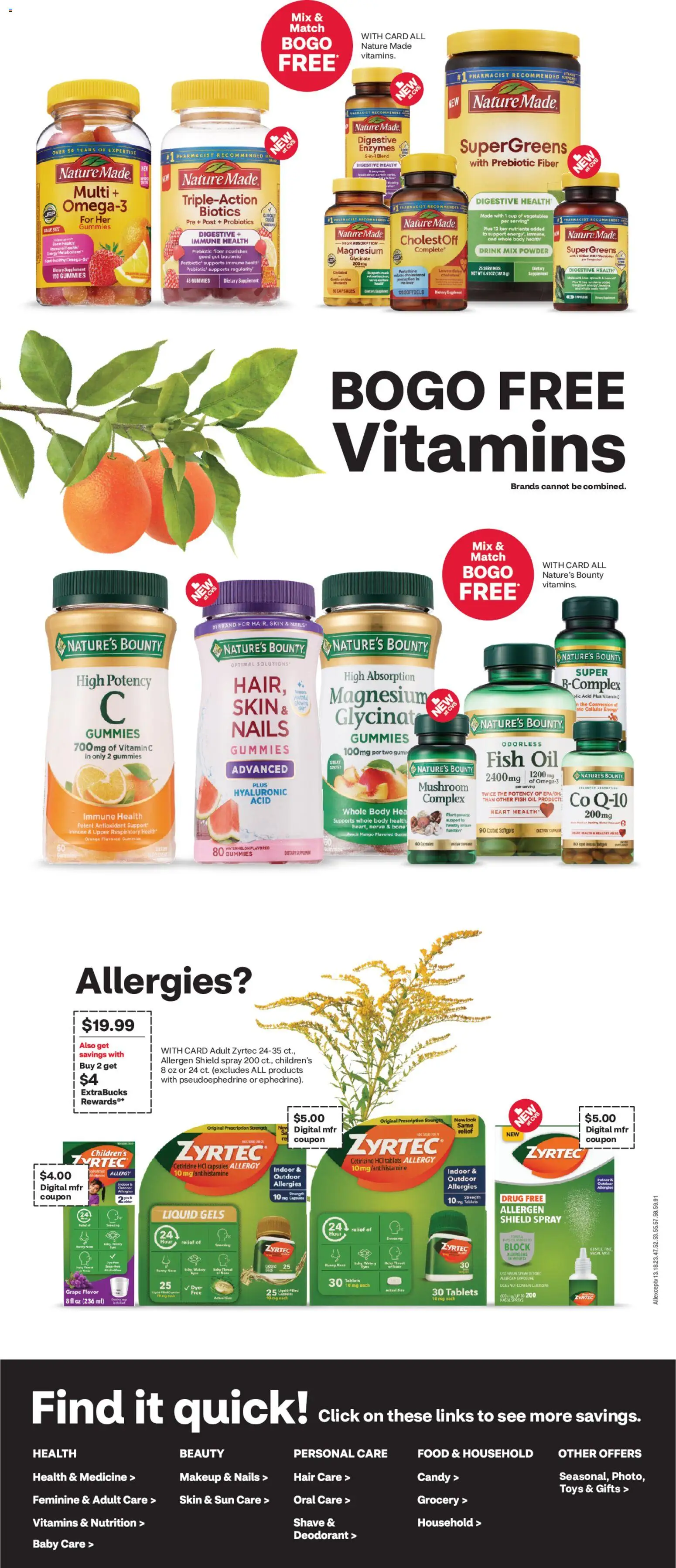 CVS Pharmacy Weekly Ad - valid from 08/30/2026 | Page: 5 | Products: Fish Oil, Deodorant, Capsules, Vegetables