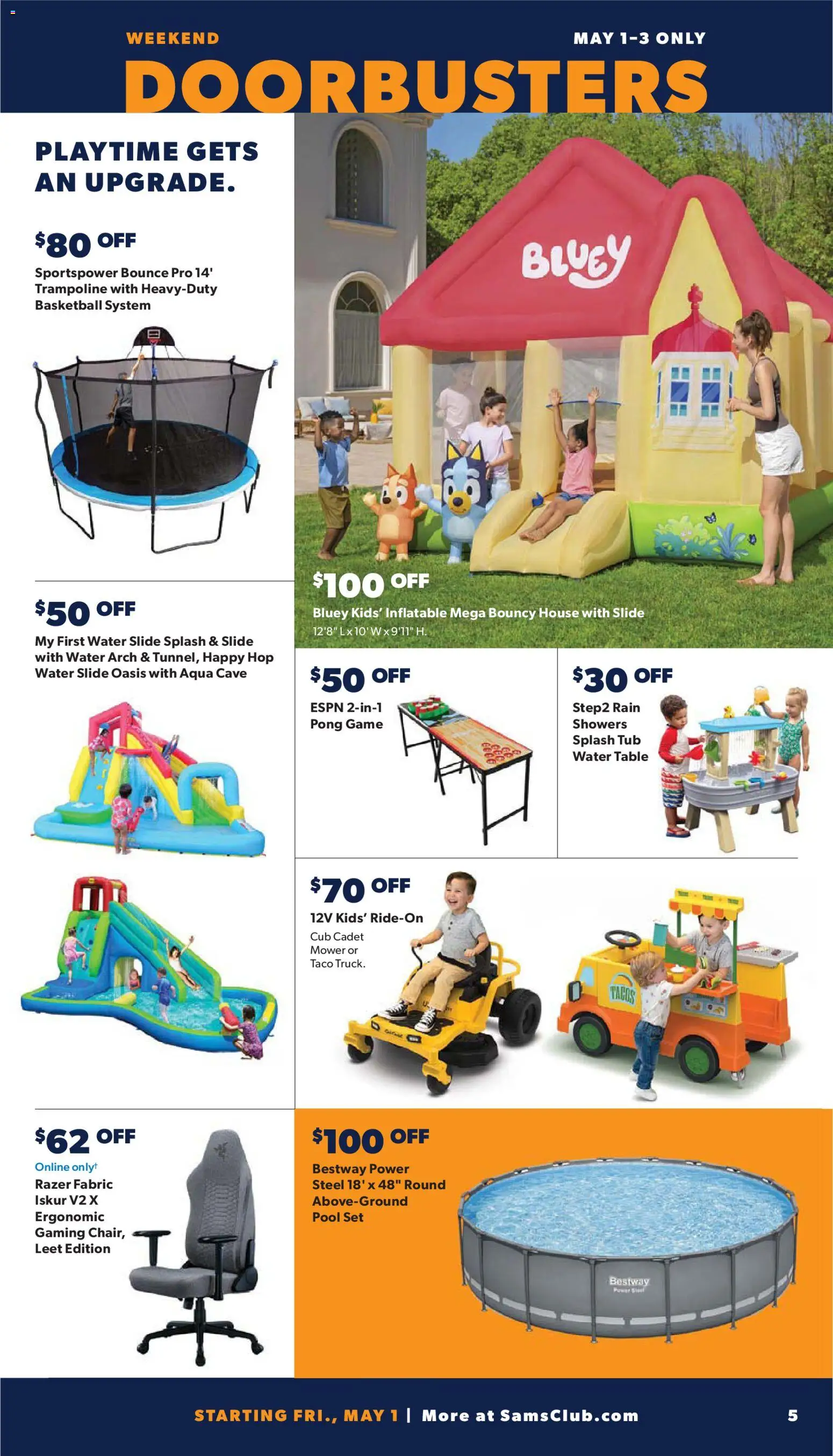 Sam's Club Weekly Ad - valid from 29.04.2026 | Page: 5 | Products: Mower, Table, Water, Game