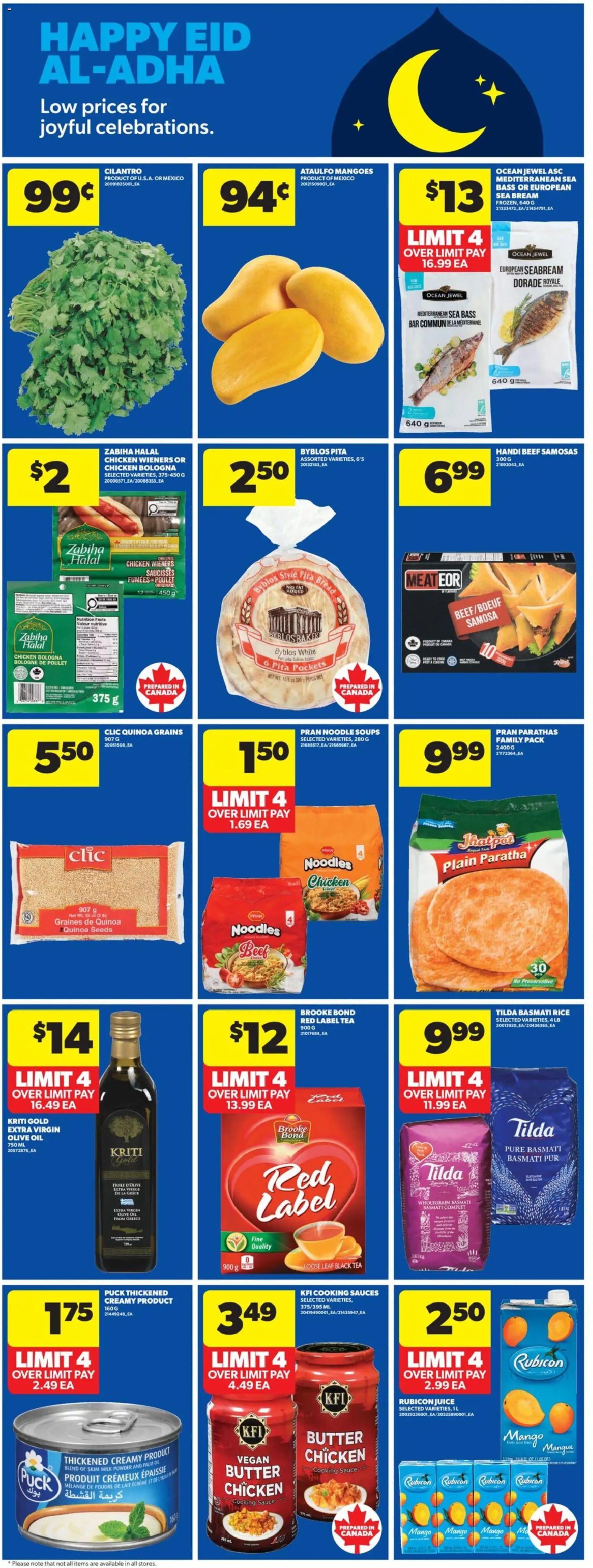Real Canadian Superstore flyer valid from 07.05.2026 | Page: 22 | Products: Rice, Tea, Milk, Bread