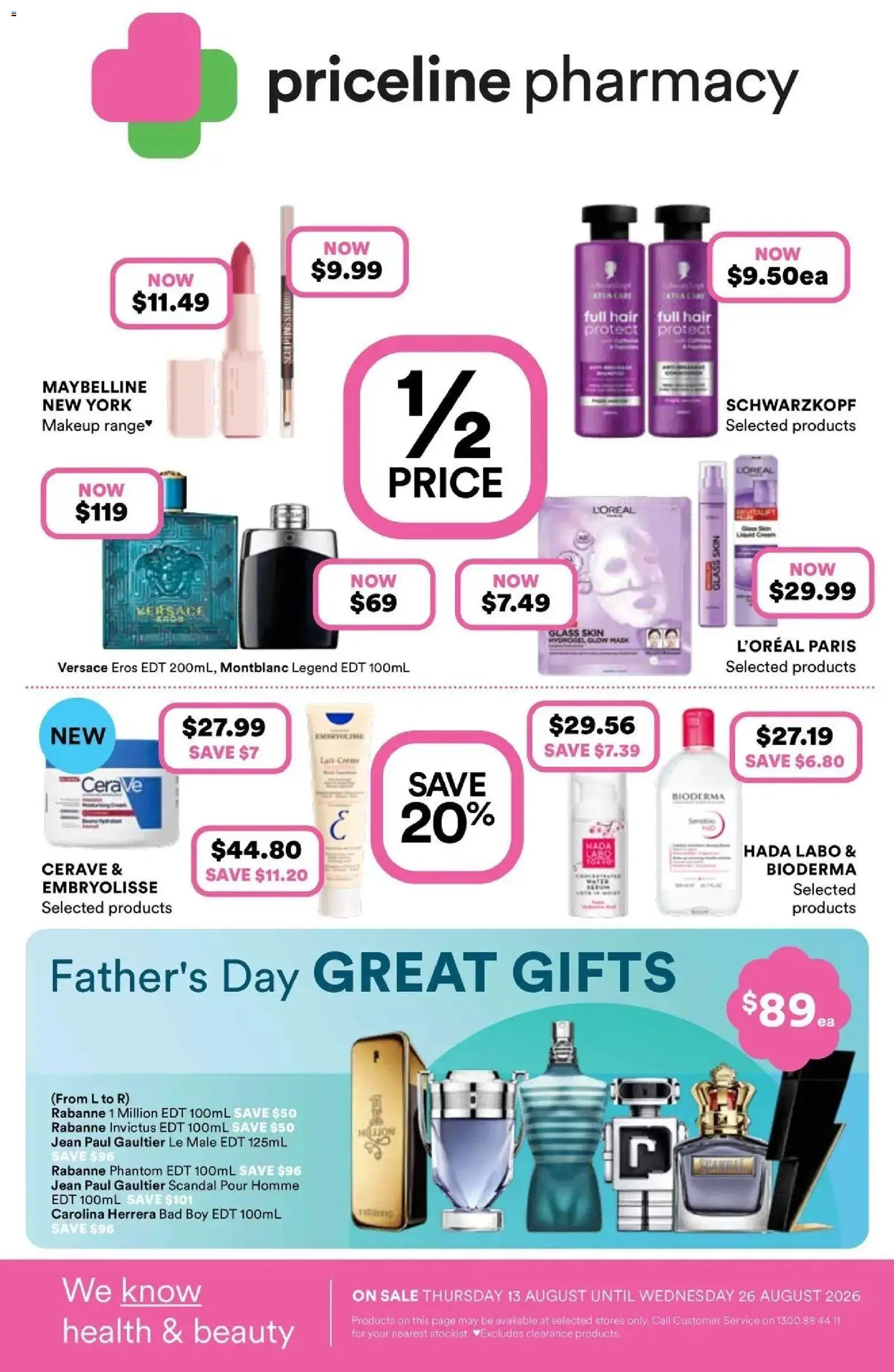 Priceline Pharmacy catalogue - valid from 13/08/2026 | Page: 1 | Products: Makeup