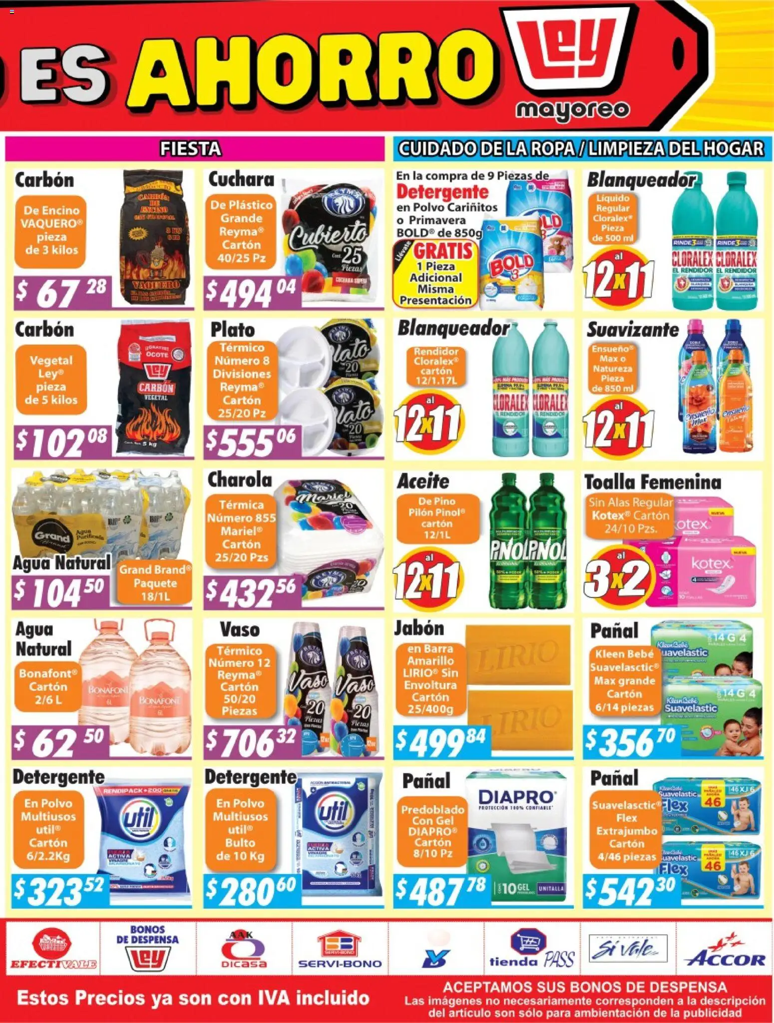 Nuevas ofertas de Casa Ley válidas en toda la República Mexicana desde el 08.06.2026. ¡Encuentra las mejores ofertas en Casa Ley folleto Tepic! | Página: 4 | Productos: Detergente, Ropa, Despensa, Jabón