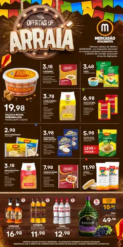 Mercadão Atacadista ofertas Arraiá - Pré-Visualização do folheto da loja Mercadão Atacadista, válido de 19.05.2026