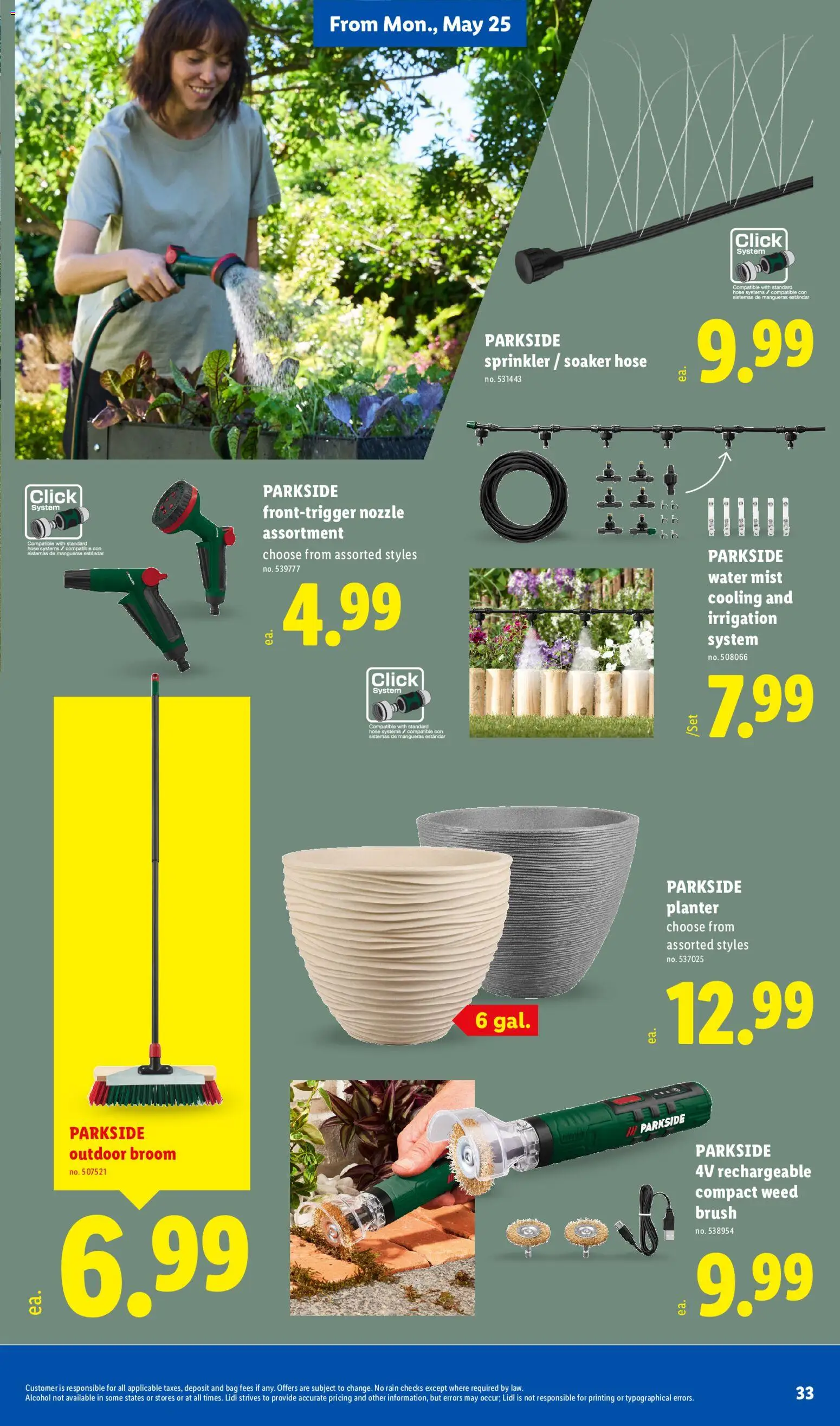 Lidl Weekly Ad - valid from 20.05.2026 | Page: 33 | Products: Brush, Water, Bag