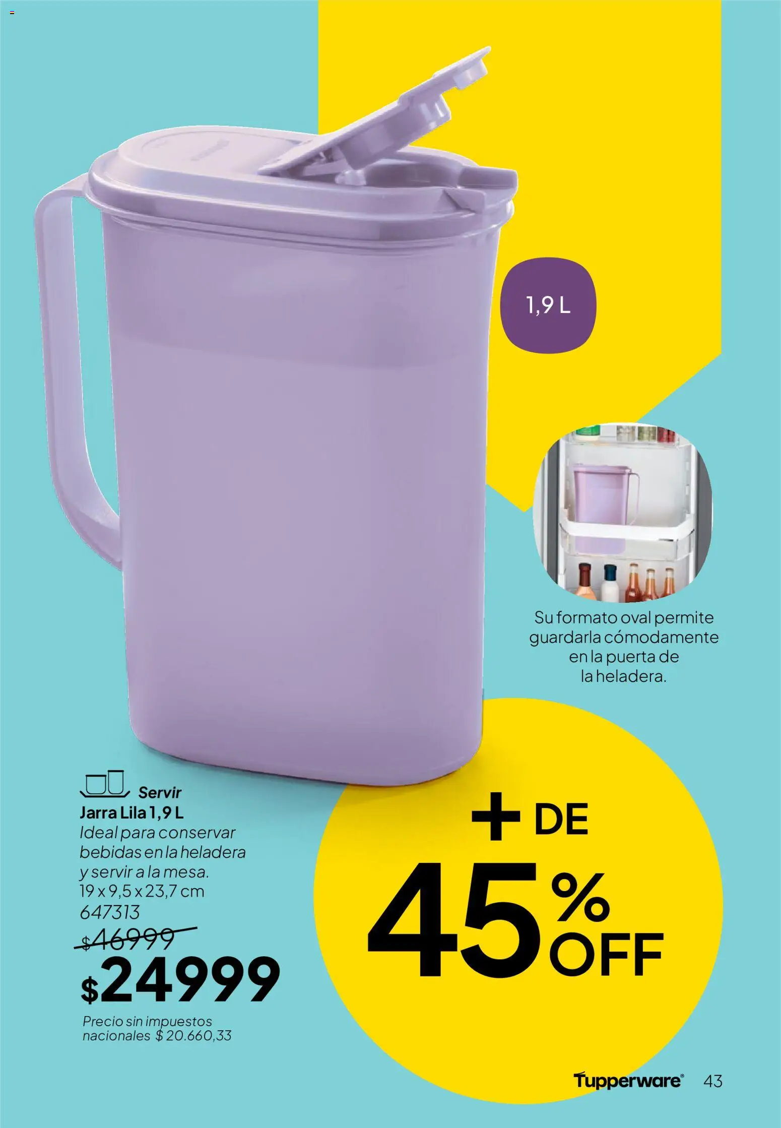 Tupperware Folleto │ válido desde el 04/08/2026 | Página: 45 | Productos: Jarra, Heladera