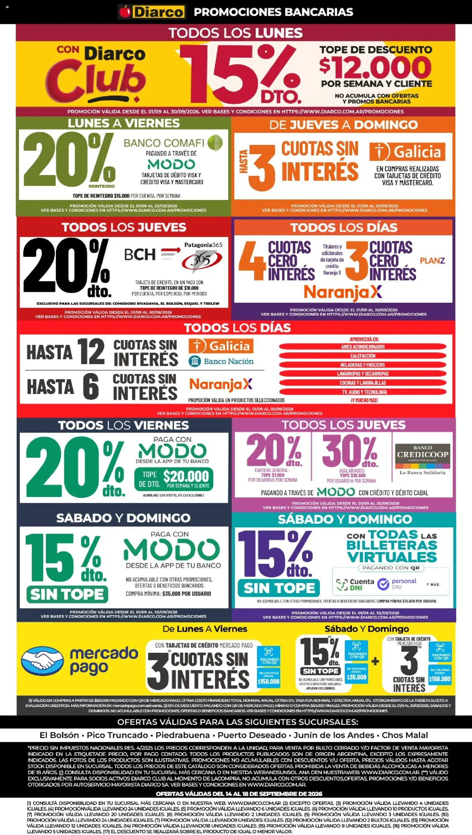 Diarco - Ofertas en Sur (Pueblo) │ válido desde el 14/09/2026 | Página: 11 | Productos: Lavavajillas, Sobre, Bebidas, Lavarropas