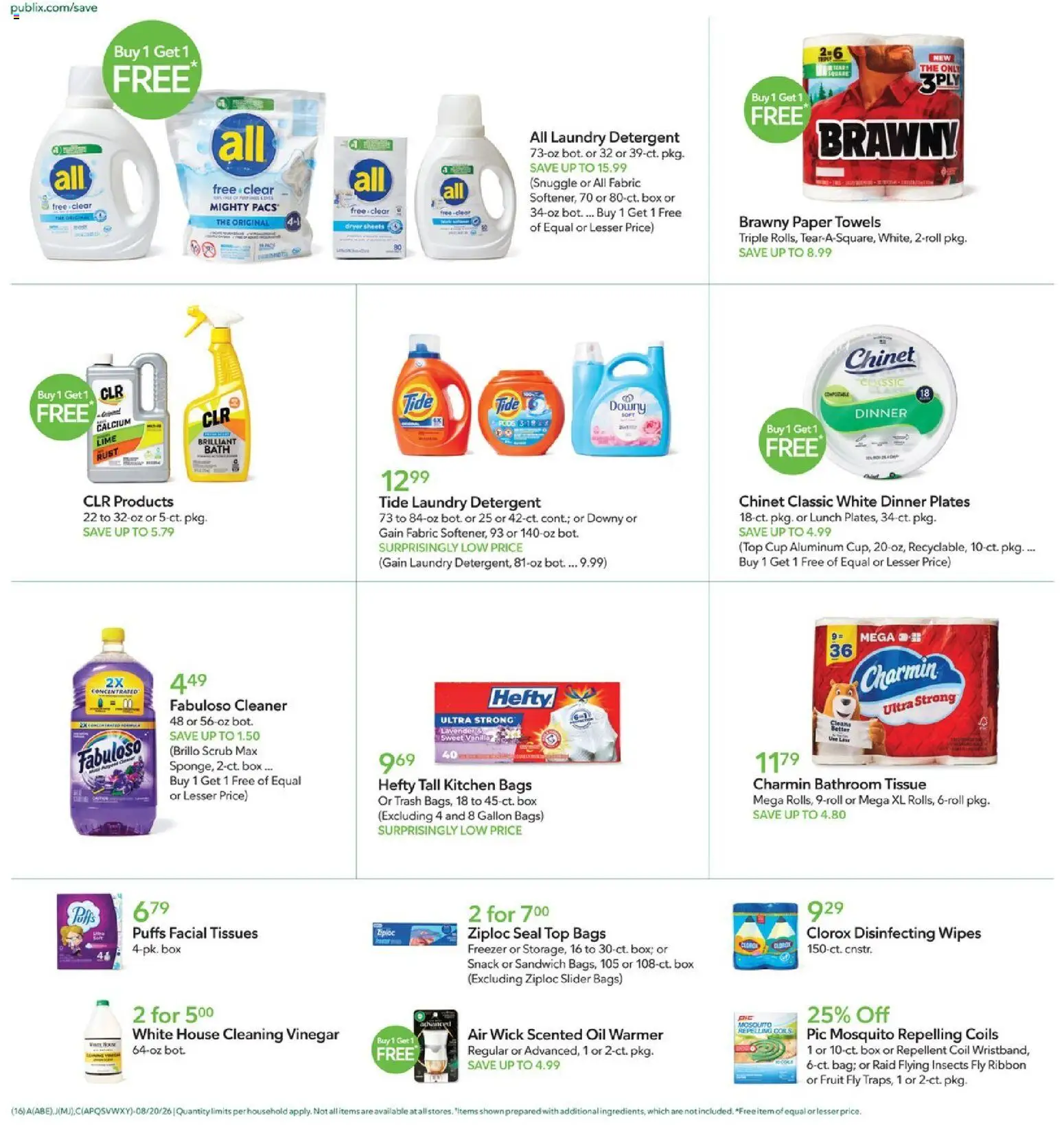 Publix Weekly Ad - valid from 08/19/2026 | Page: 16 | Products: Laundry detergent, Detergent, Fruit, Freezer