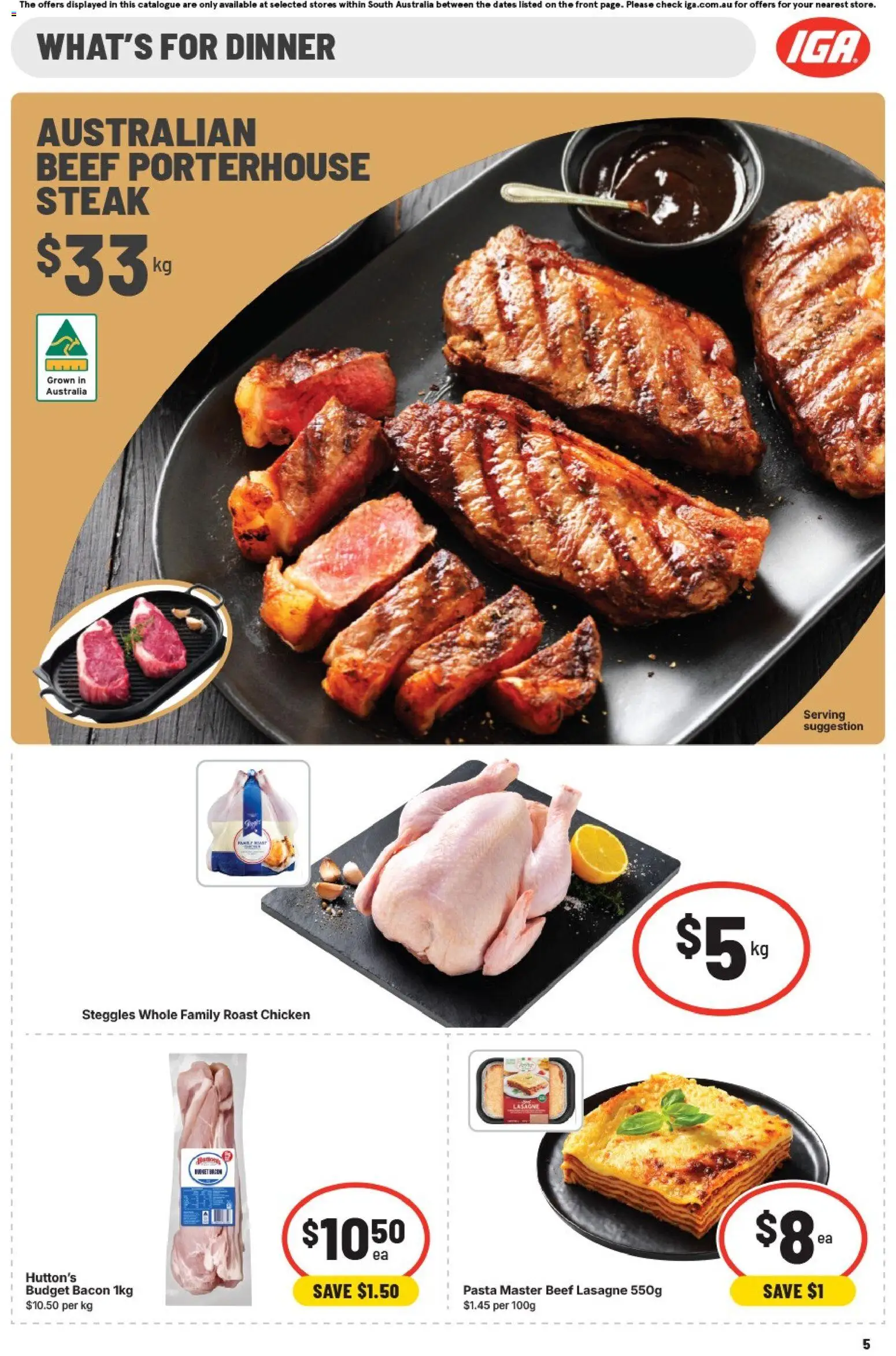IGA catalogue - valid from 02/09/2026 | Page: 6 | Products: Bacon, Beef, Steak, Roast