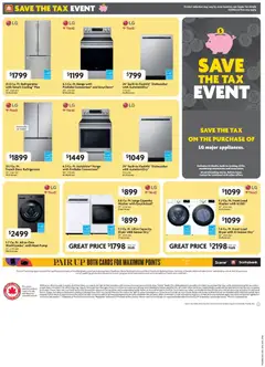 Preview of Home Hardware flyer - Save the tax event from shop Home Hardware valid from Sep 24, 2026 | Page: 4 | Products: Refrigerator, Dryer, Door, Ice