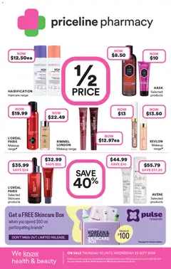 Preview of Priceline Pharmacy catalogue - valid from 10/09/2026