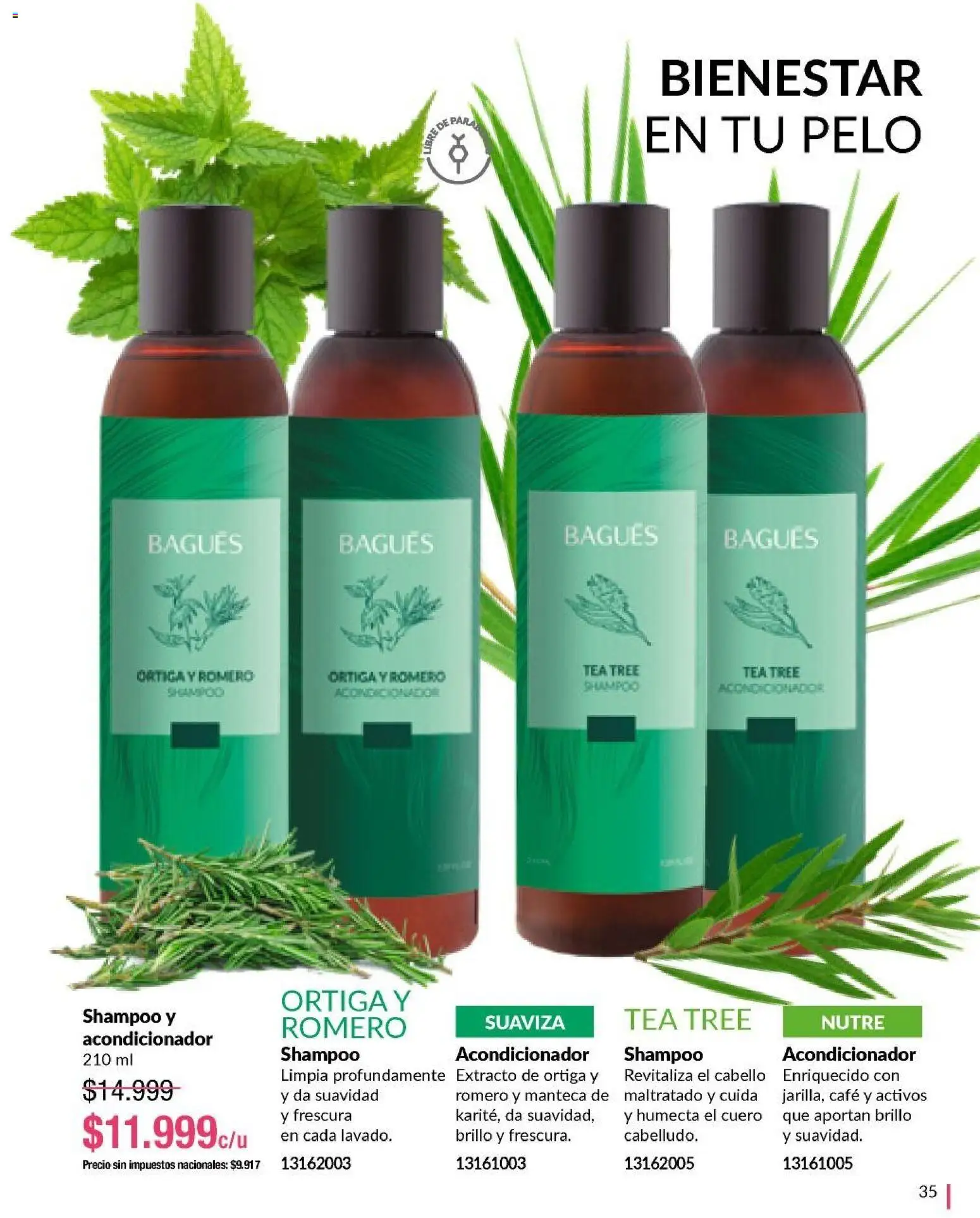 Bagués - Catálogo │ válido desde el 04.05.2026 | Página: 35 | Productos: Shampoo, Acondicionador, Brillo, Café