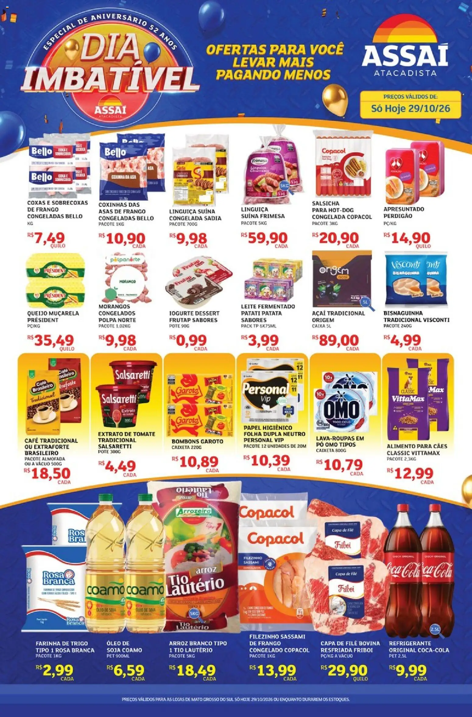 Assaí Atacadista Folheto - válido de 29/10/2026 | Página: 1