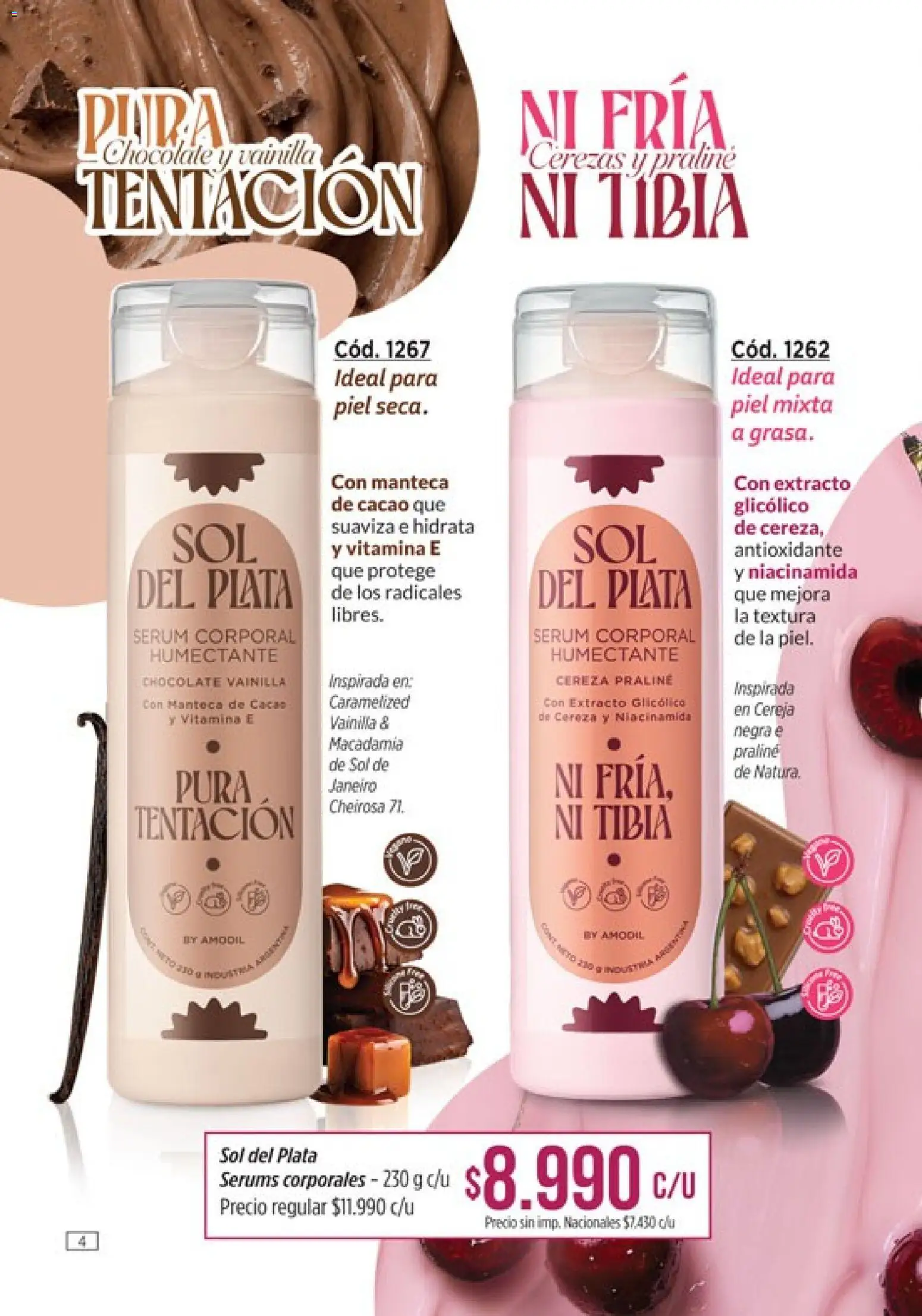 Catálogo Amodil Campaña 12 │ válido desde el 30/06/2026 | Página: 4 | Productos: Serum, Manteca, Chocolate, Cacao