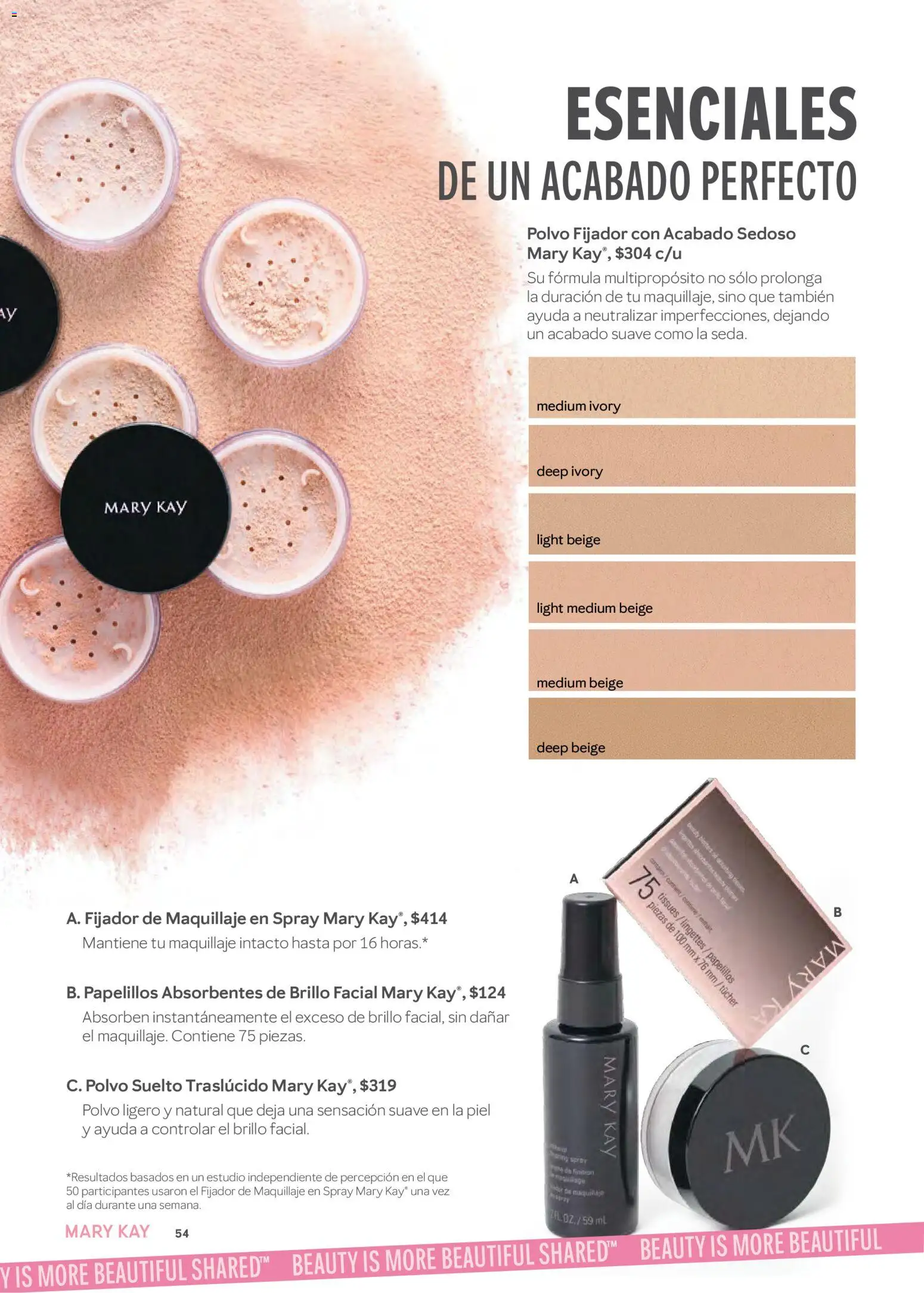 Nuevas ofertas de Mary Kay válidas en toda la República Mexicana desde el 01/09/2026. ¡Encuentra las mejores ofertas en Mary Kay catálogo! | Página: 54 | Productos: Fijador, Brillo, Maquillaje, Polvo