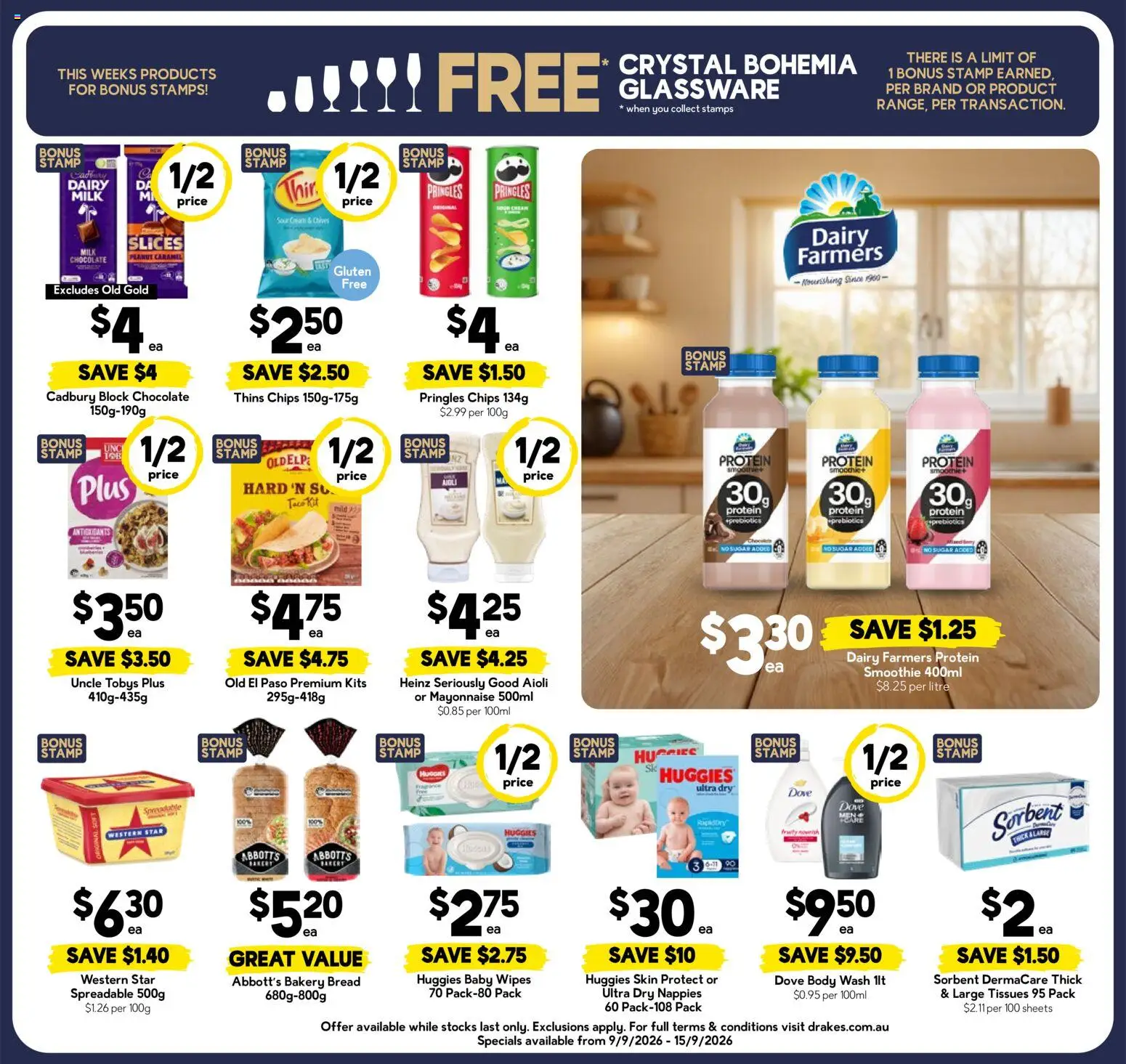 Drakes catalogue - valid from 09/09/2026 | Page: 3 | Products: Protein, Glassware, Smoothie, Bakery