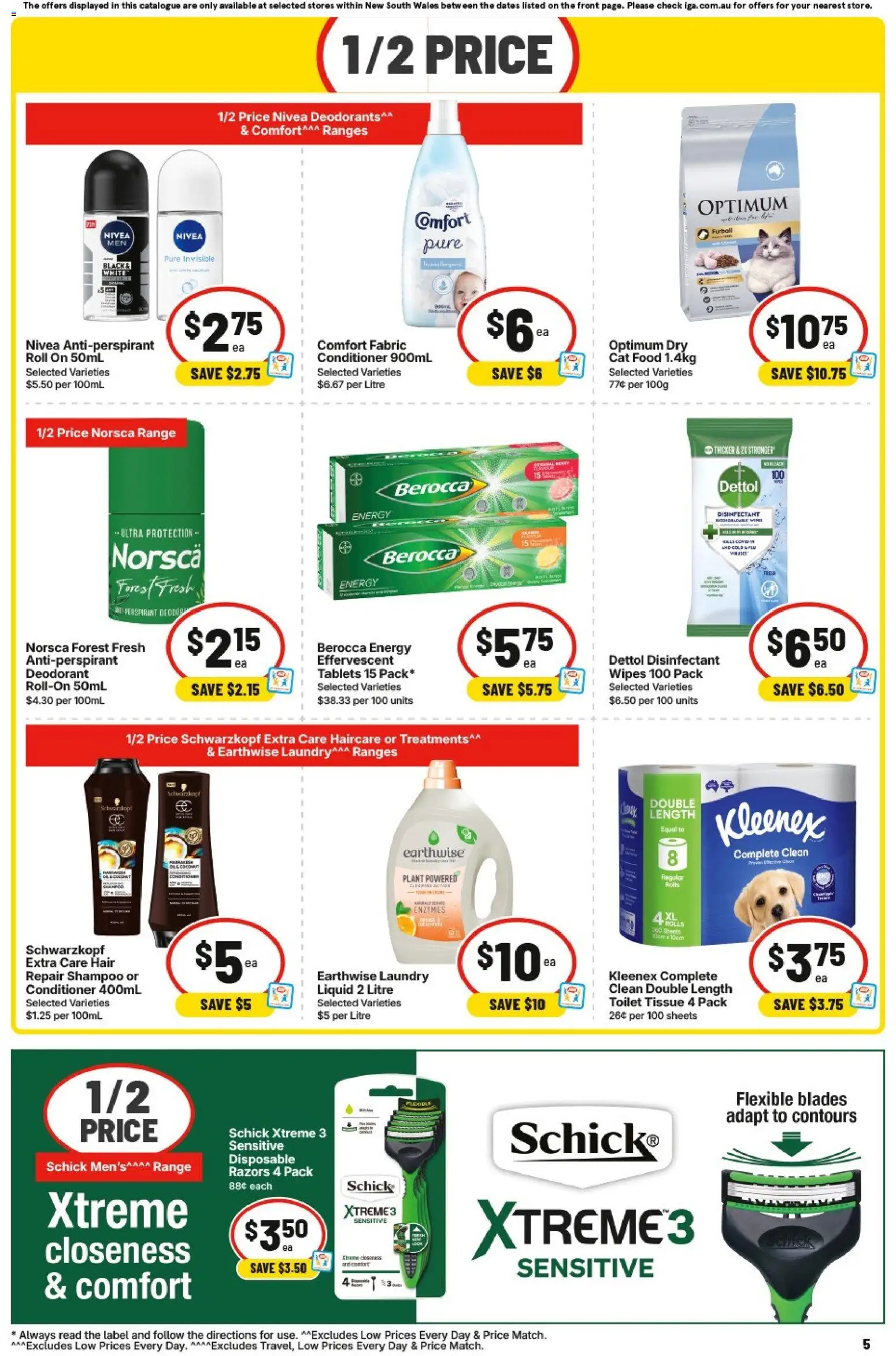 IGA catalogue - valid from 16/09/2026 | Page: 6 | Products: Food, Toilet, Antiperspirant, Razors