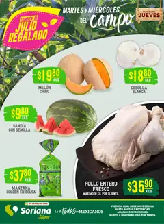 Vista previa de Soriana Martes y Miércoles del Campo Súper: Tijuana, Mexicali, Ensenada, San Luis Río Colorado y Tecate, nuevo folleto de la tienda, válido en México a partir del 26.05.2026