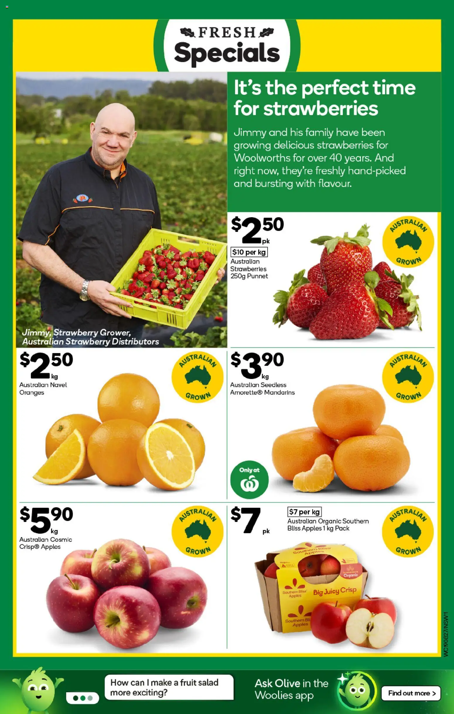 Woolworths catalogue - valid from 19/08/2026 | Page: 11 | Products: Apples, Oranges, Mandarins, Fruit