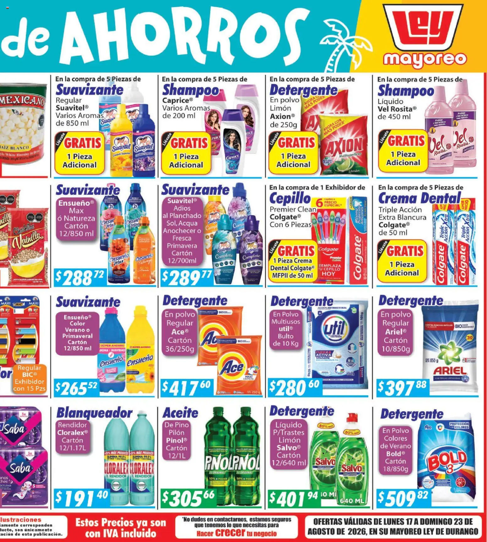 Nuevas ofertas de Casa Ley válidas en toda la República Mexicana desde el 17/08/2026. ¡Encuentra las mejores ofertas en Casa Ley folleto Durango! | Página: 2 | Productos: Cepillo, Limón, Suavizante, Polvo