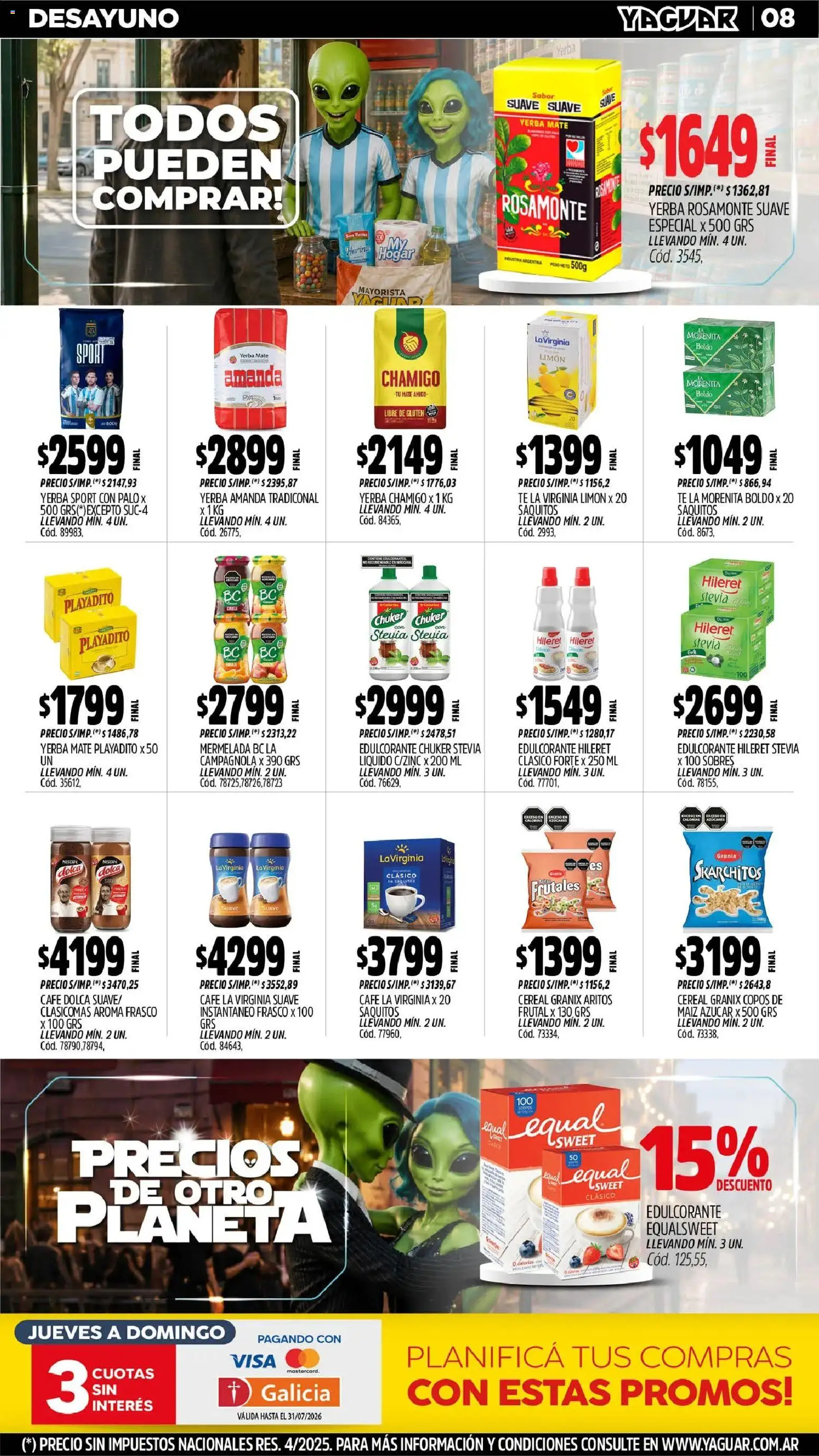Yaguar - Oferta semanal Parque Chacabuco │ válido desde el 29/06/2026 | Página: 9 | Productos: Copos, Harina, Maiz, Mermelada