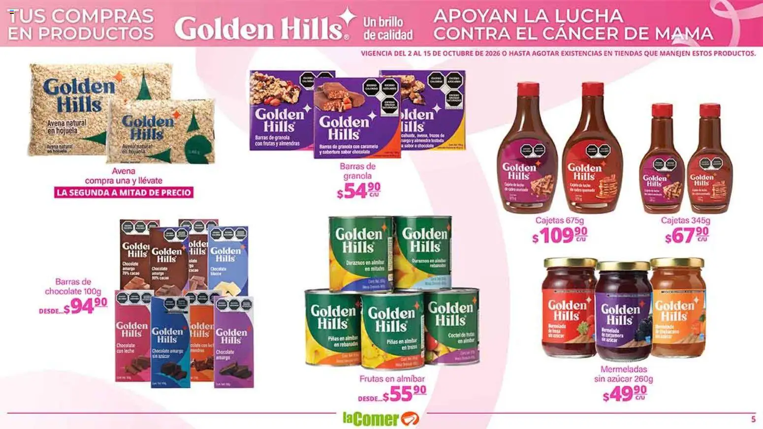 Nuevas ofertas de La Comer válidas en toda la República Mexicana desde el 02/10/2026. ¡Encuentra las mejores ofertas en La Comer folleto es la tienda rosa! | Página: 5